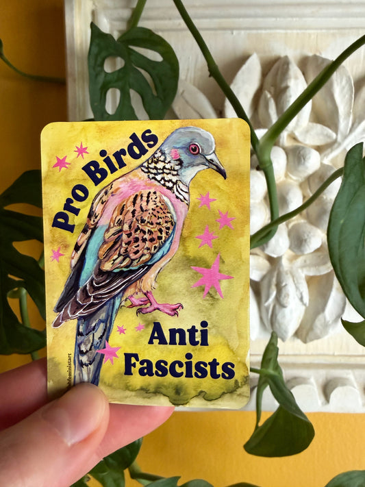 Pro Birds Anti Fascists : Feminist Magnet