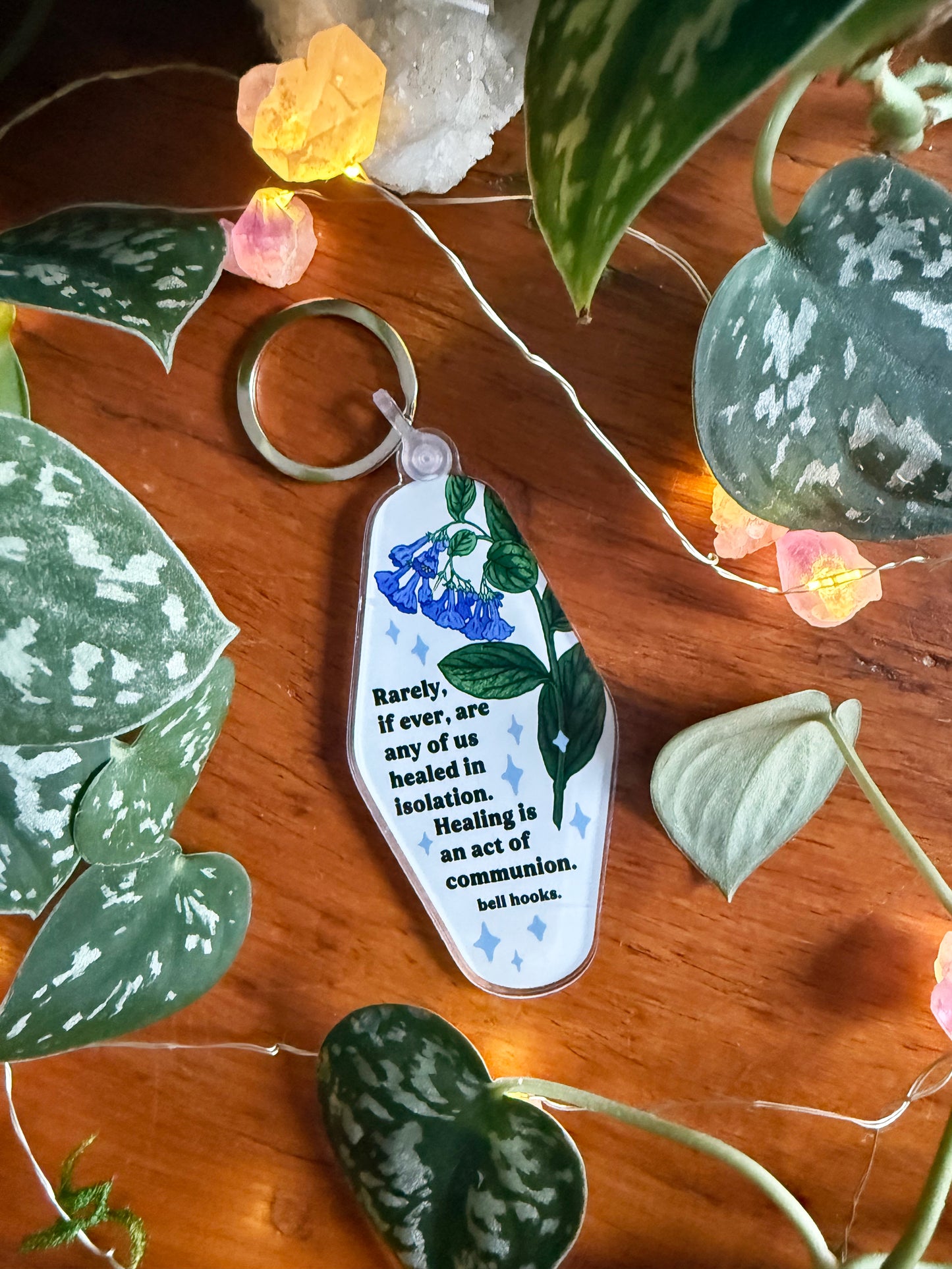 Rarely, if ever, are any of us healed in isolation. Healing is an act of communion, bell hooks: Feminist Keychain