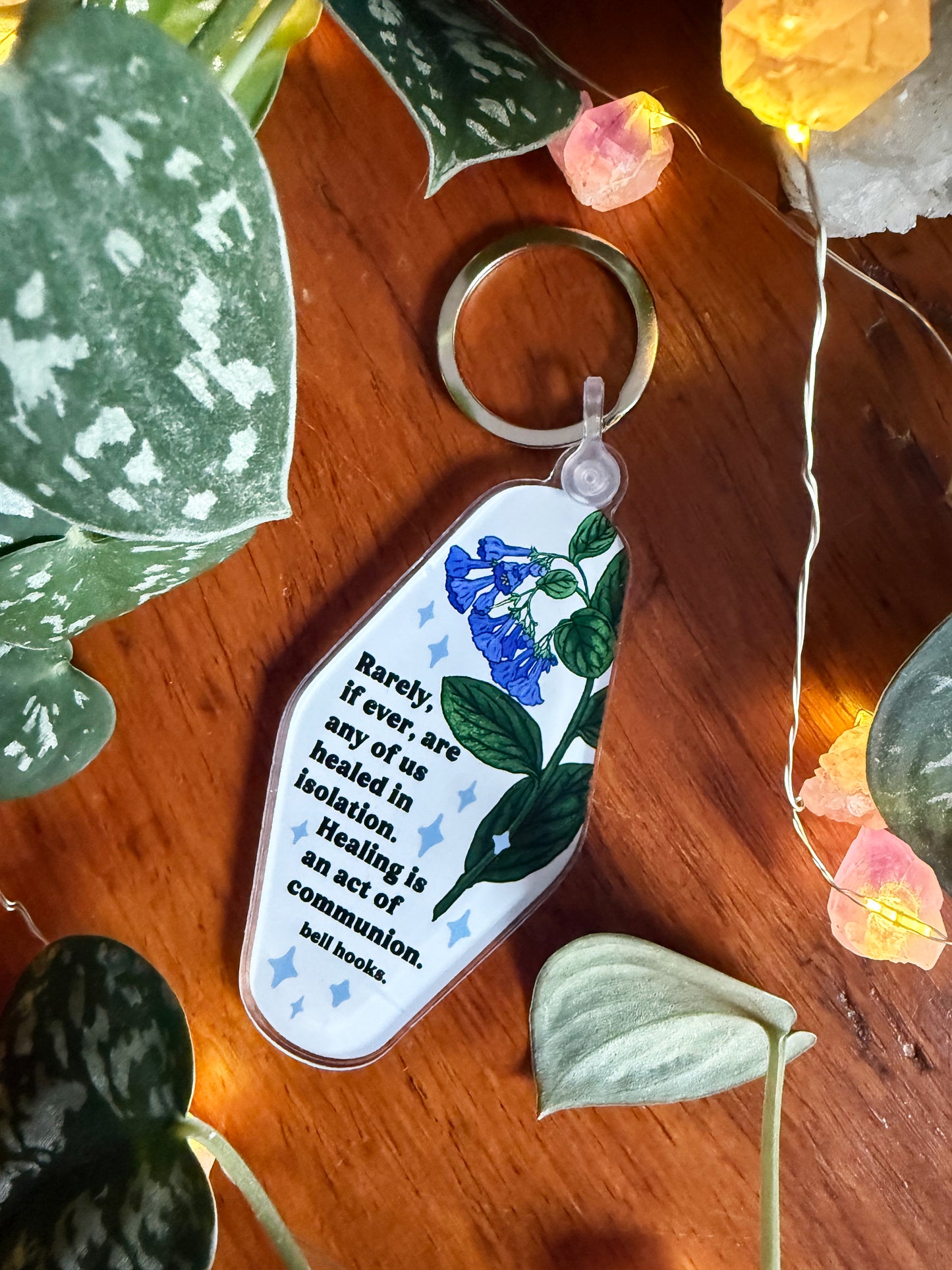 Rarely, if ever, are any of us healed in isolation. Healing is an act of communion, bell hooks: Feminist Keychain