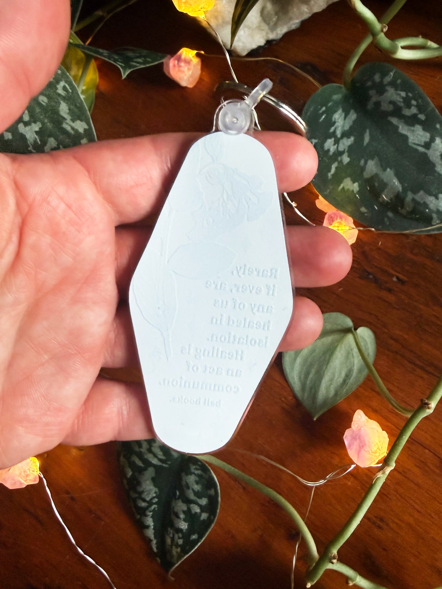 Rarely, if ever, are any of us healed in isolation. Healing is an act of communion, bell hooks: Feminist Keychain