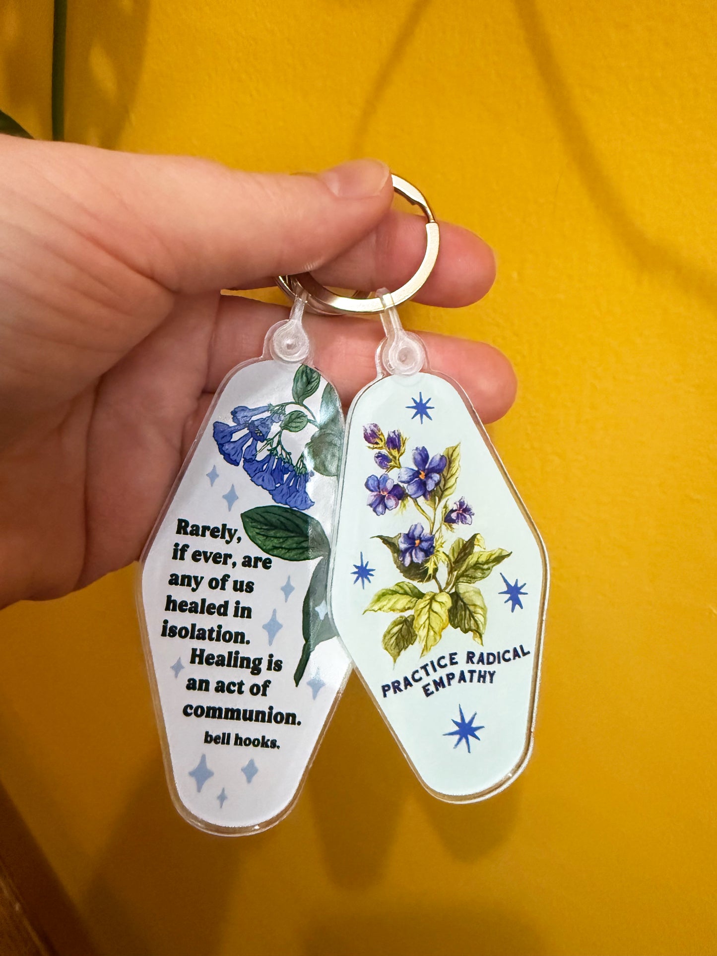 Rarely, if ever, are any of us healed in isolation. Healing is an act of communion, bell hooks: Feminist Keychain