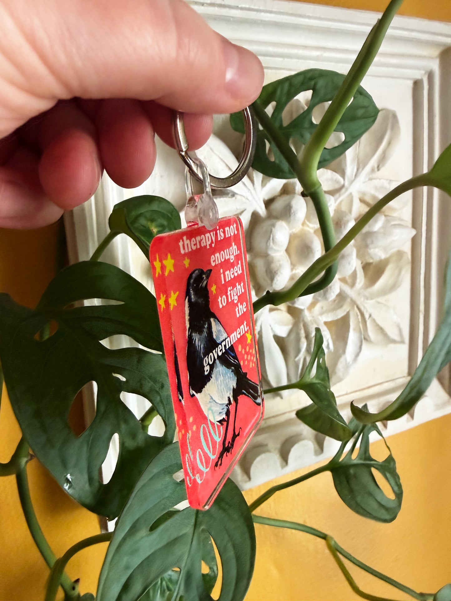Therapy Is Not Enough I Need To Fight The Governement: Feminist Keychain