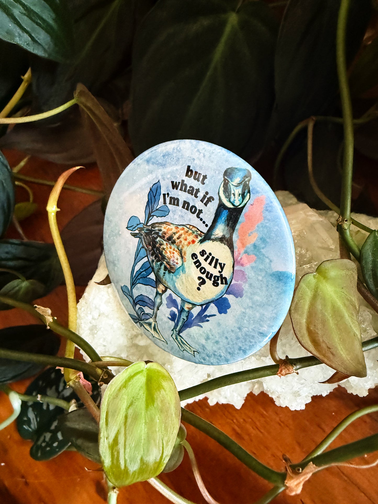 But What If I'm Not Silly Enough: Feminist Pinback Button