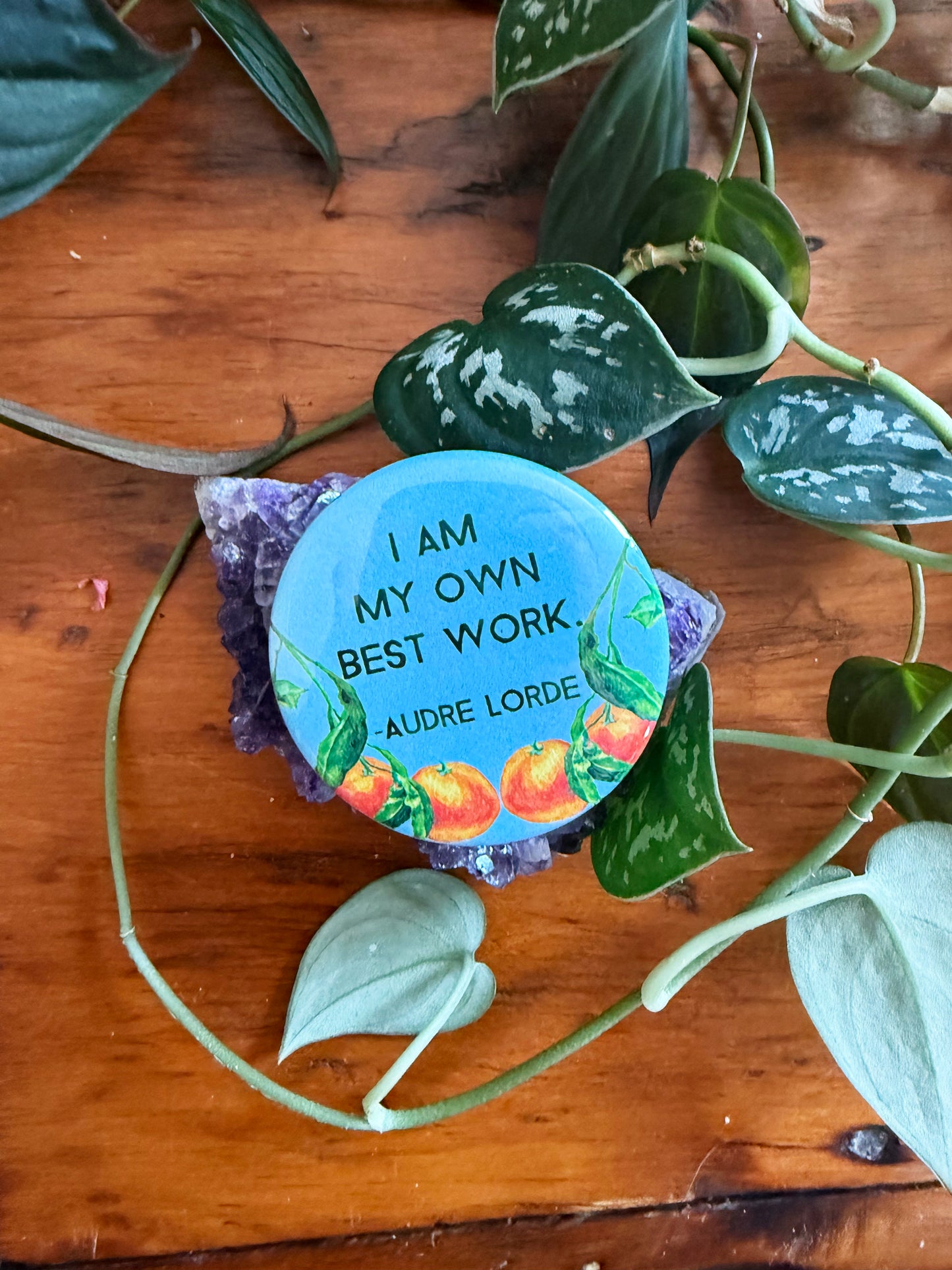 I Am My Own Best Work, Audre Lorde: Feminist Pinback Button