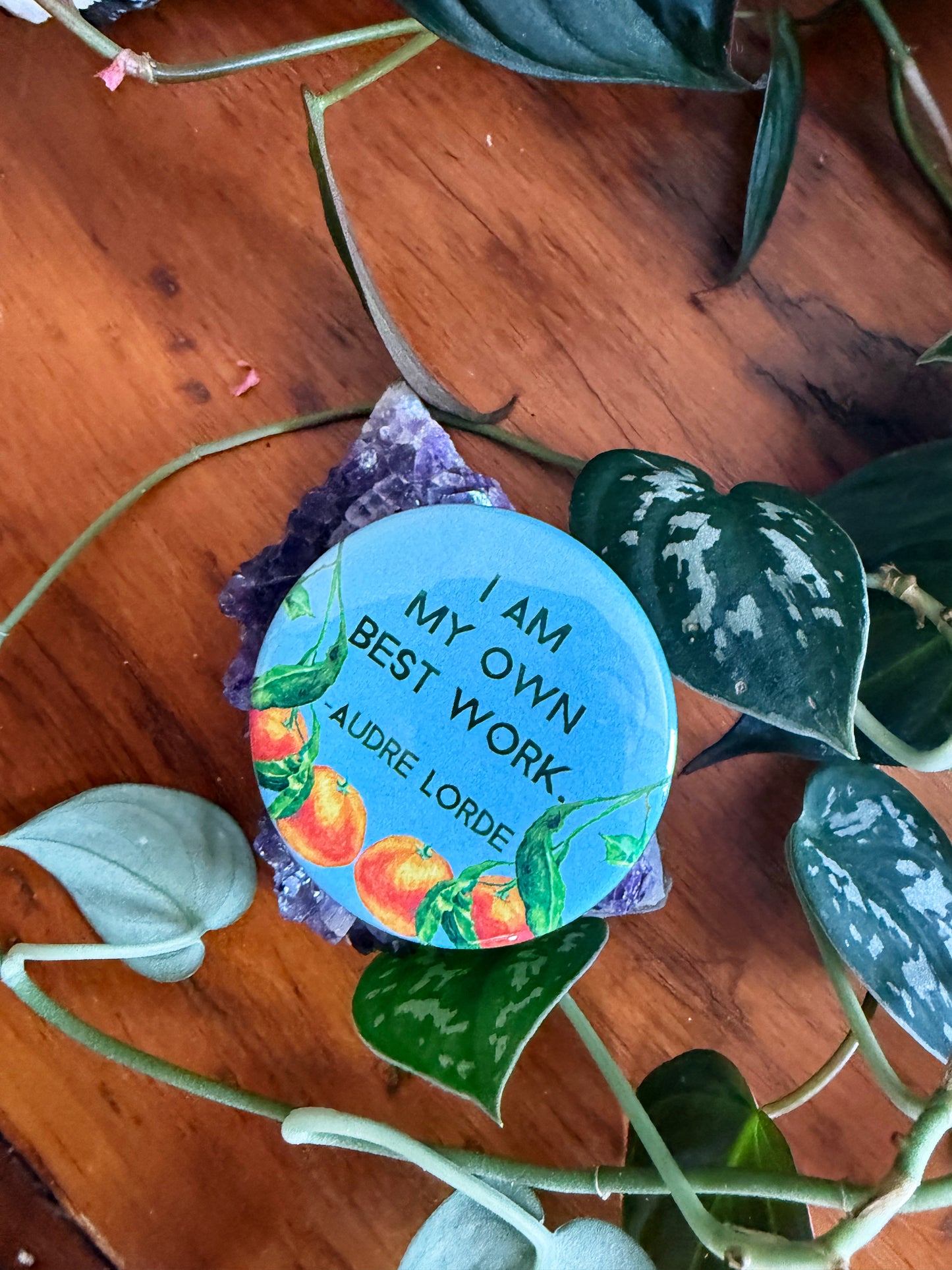 I Am My Own Best Work, Audre Lorde: Feminist Pinback Button