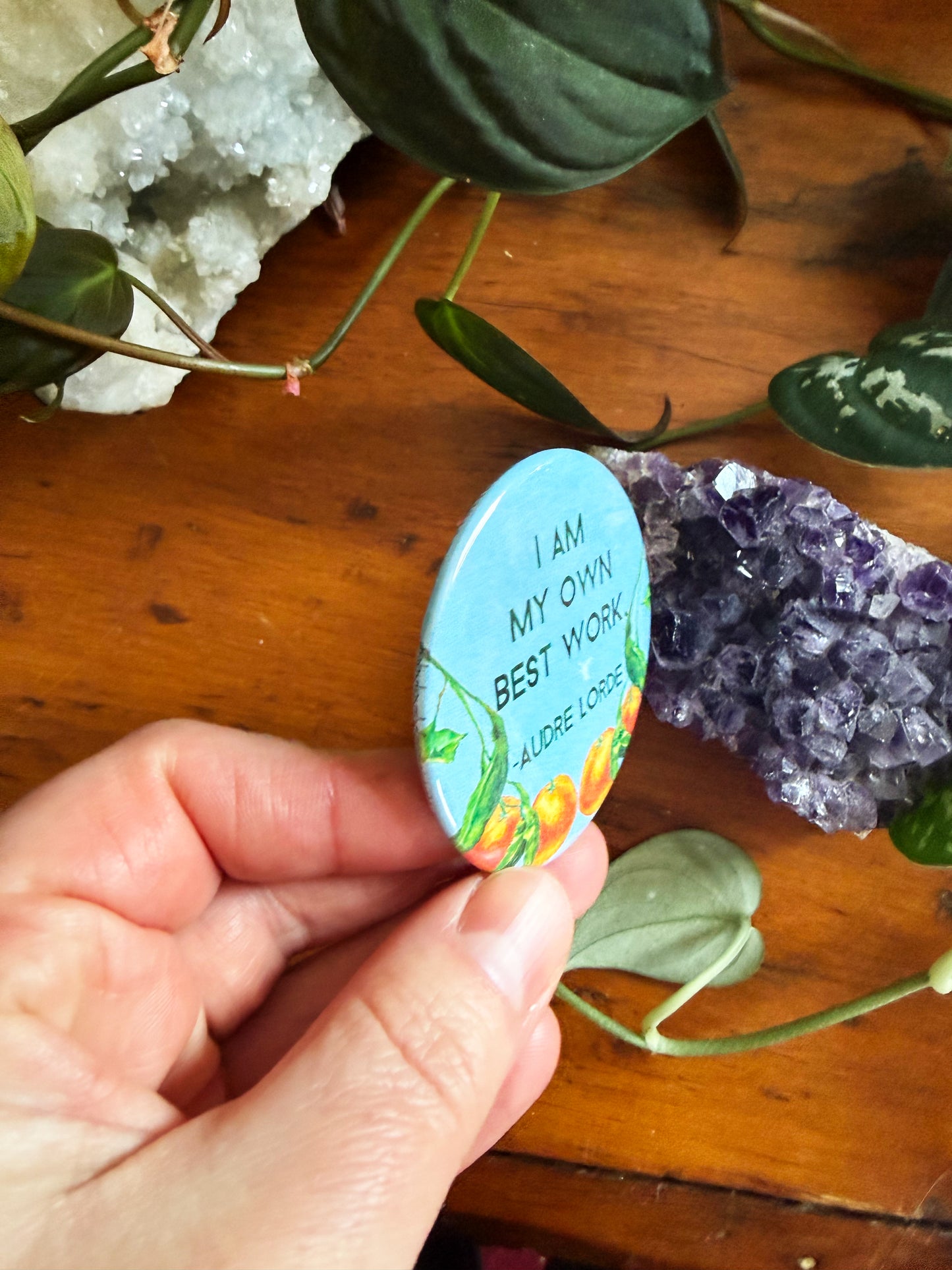 I Am My Own Best Work, Audre Lorde: Feminist Pinback Button