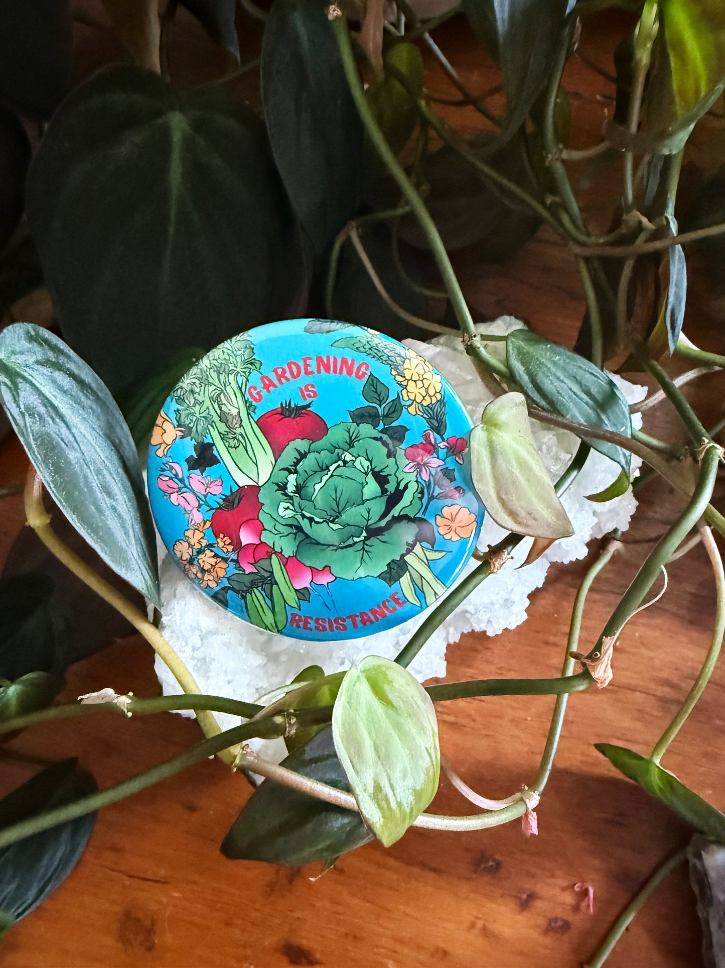 Gardening Is Resistance: Feminist Pinback Button
