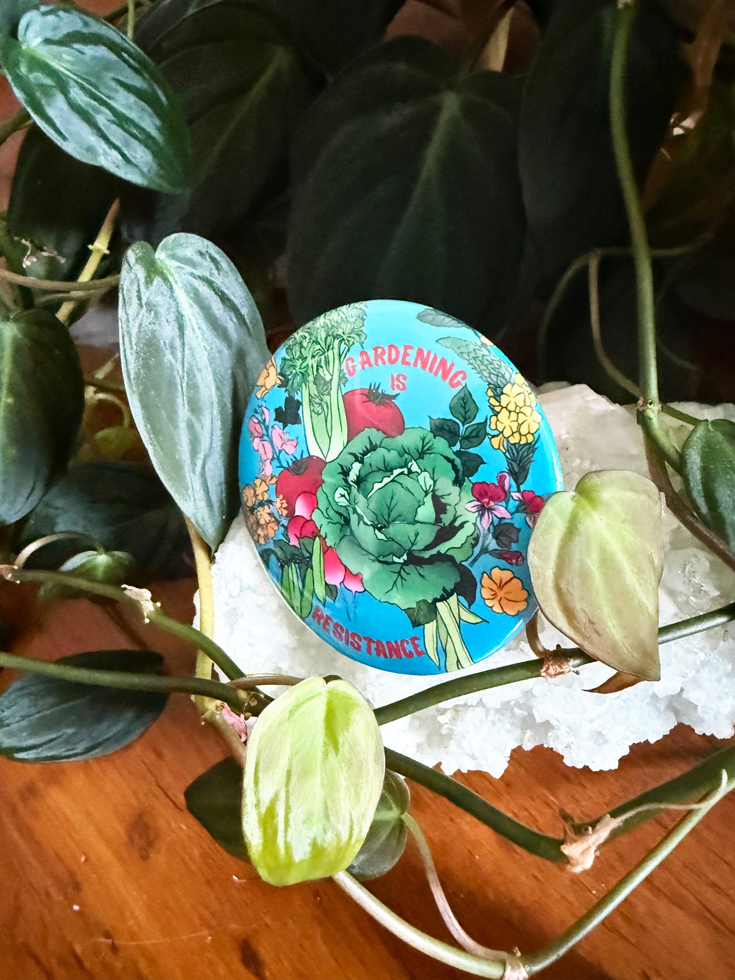 Gardening Is Resistance: Feminist Pinback Button