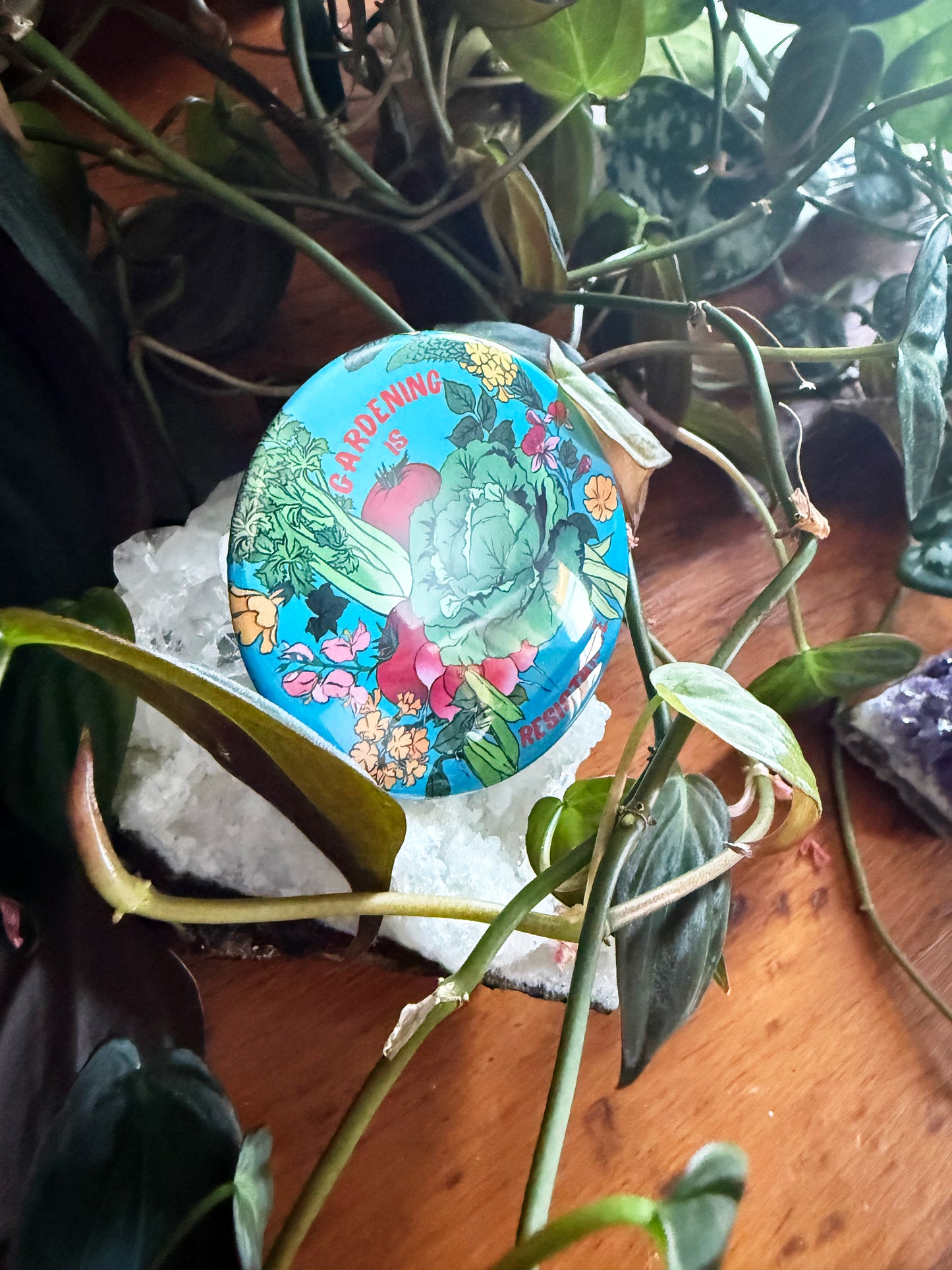 Gardening Is Resistance: Feminist Pinback Button