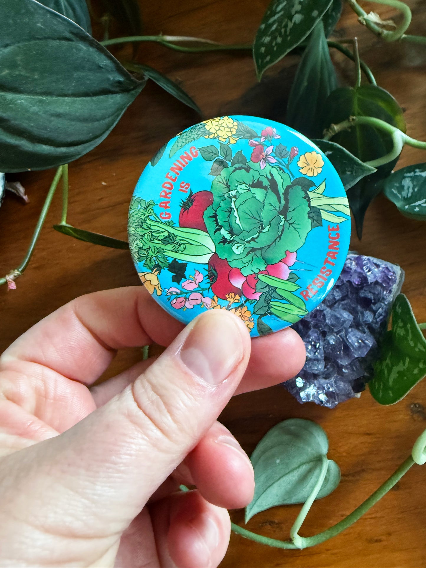 Gardening Is Resistance: Feminist Pinback Button