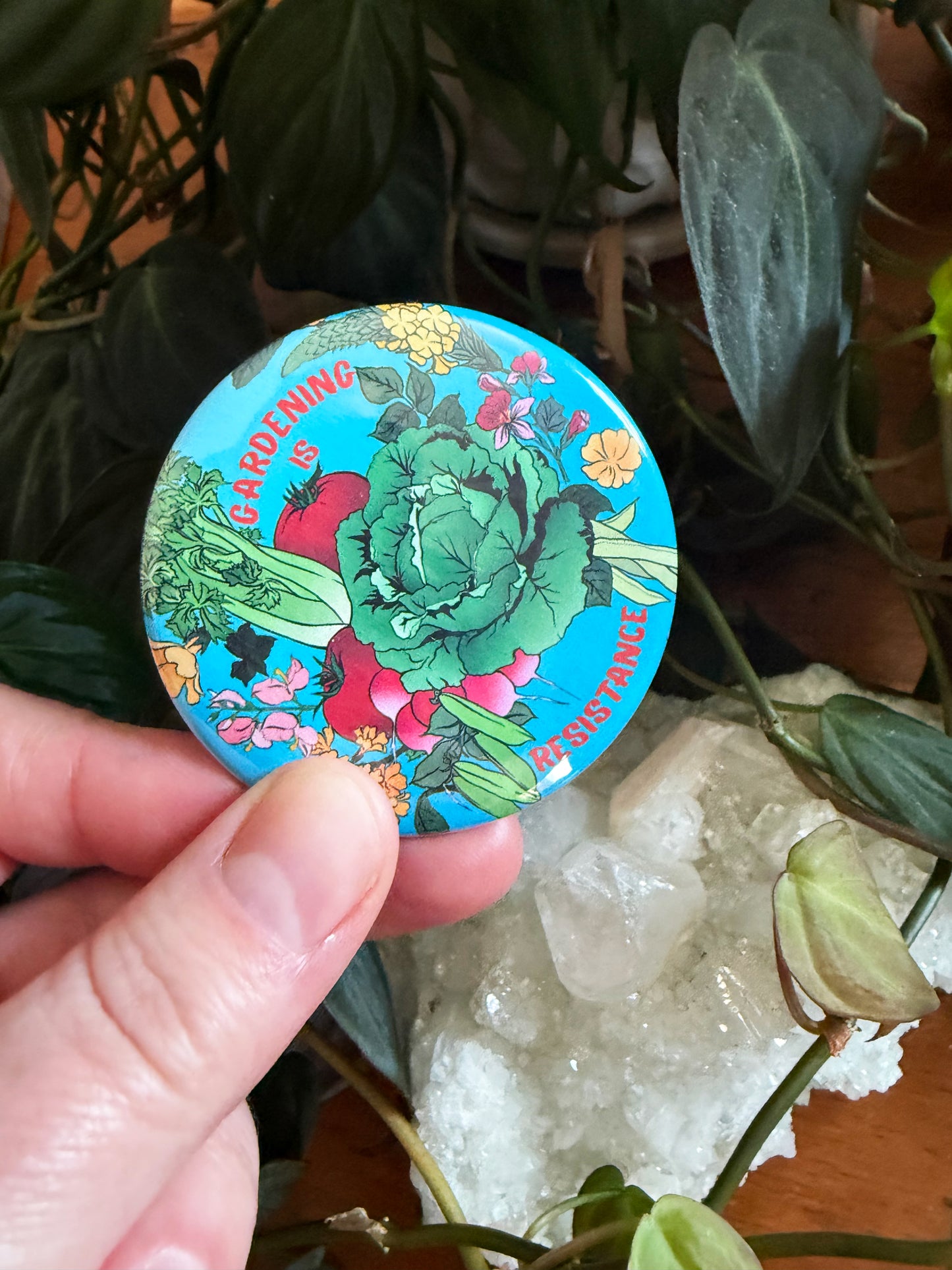 Gardening Is Resistance: Feminist Pinback Button
