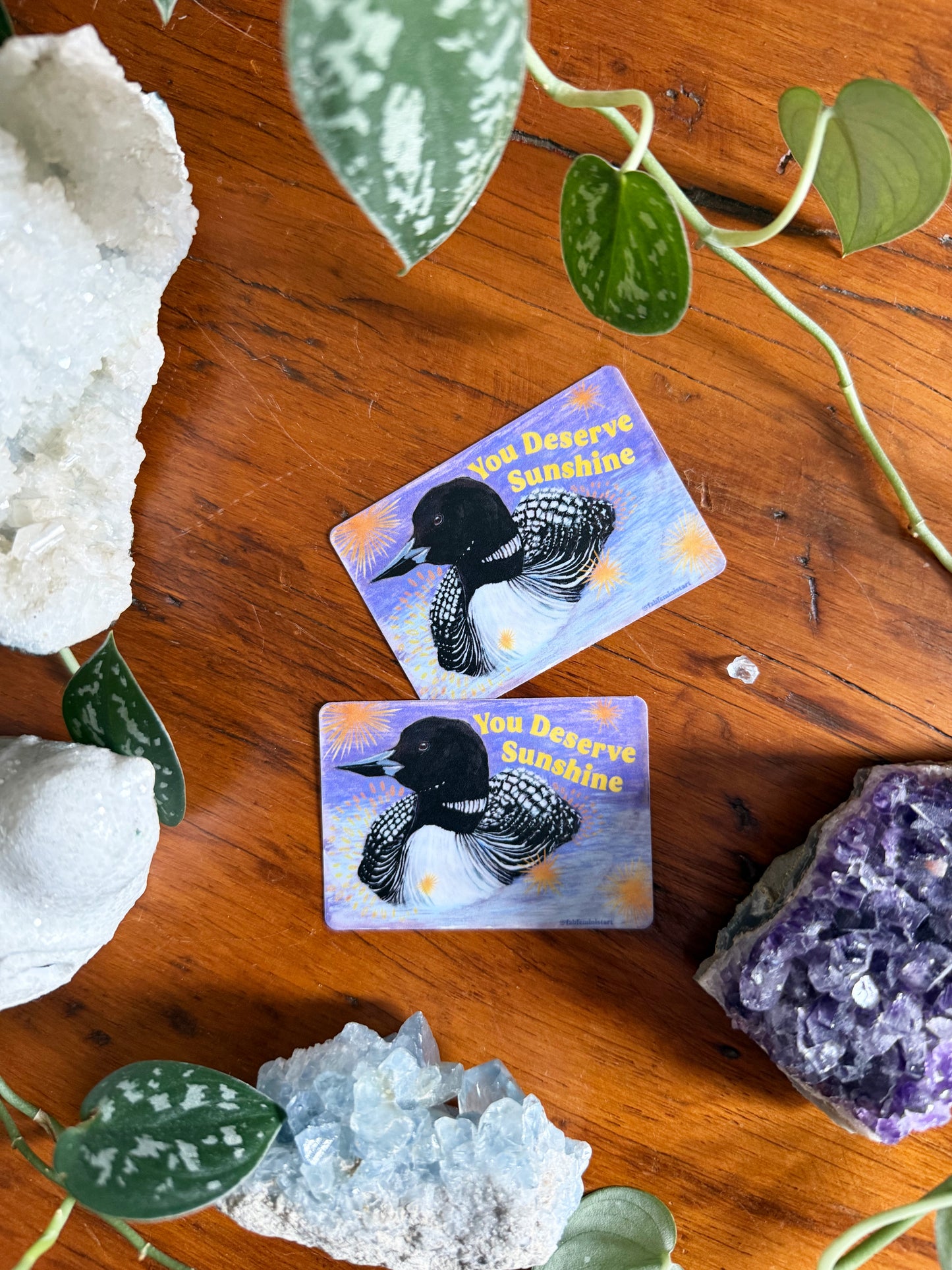 You deserve sunshine: feminist sticker