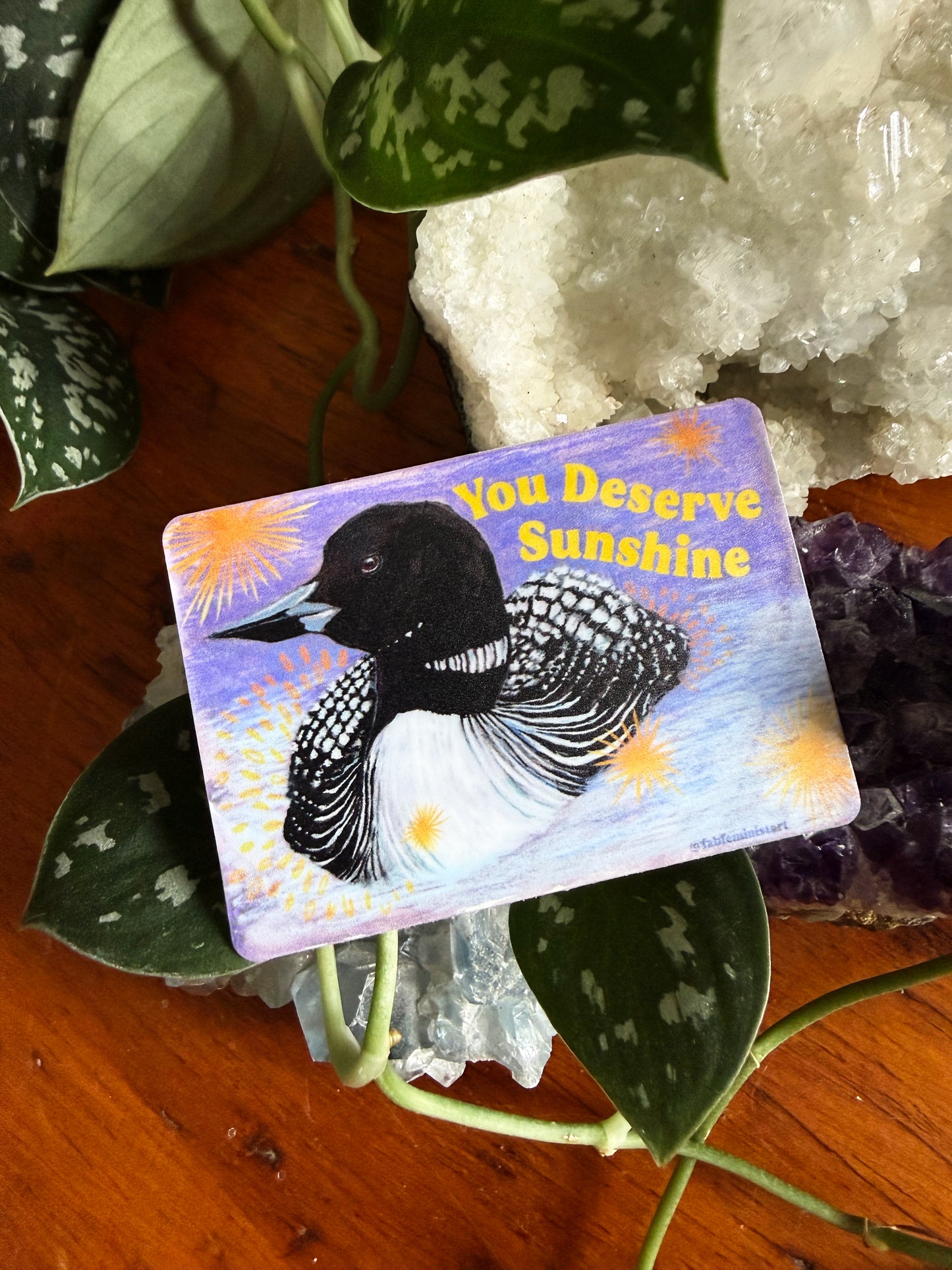 You deserve sunshine: feminist sticker