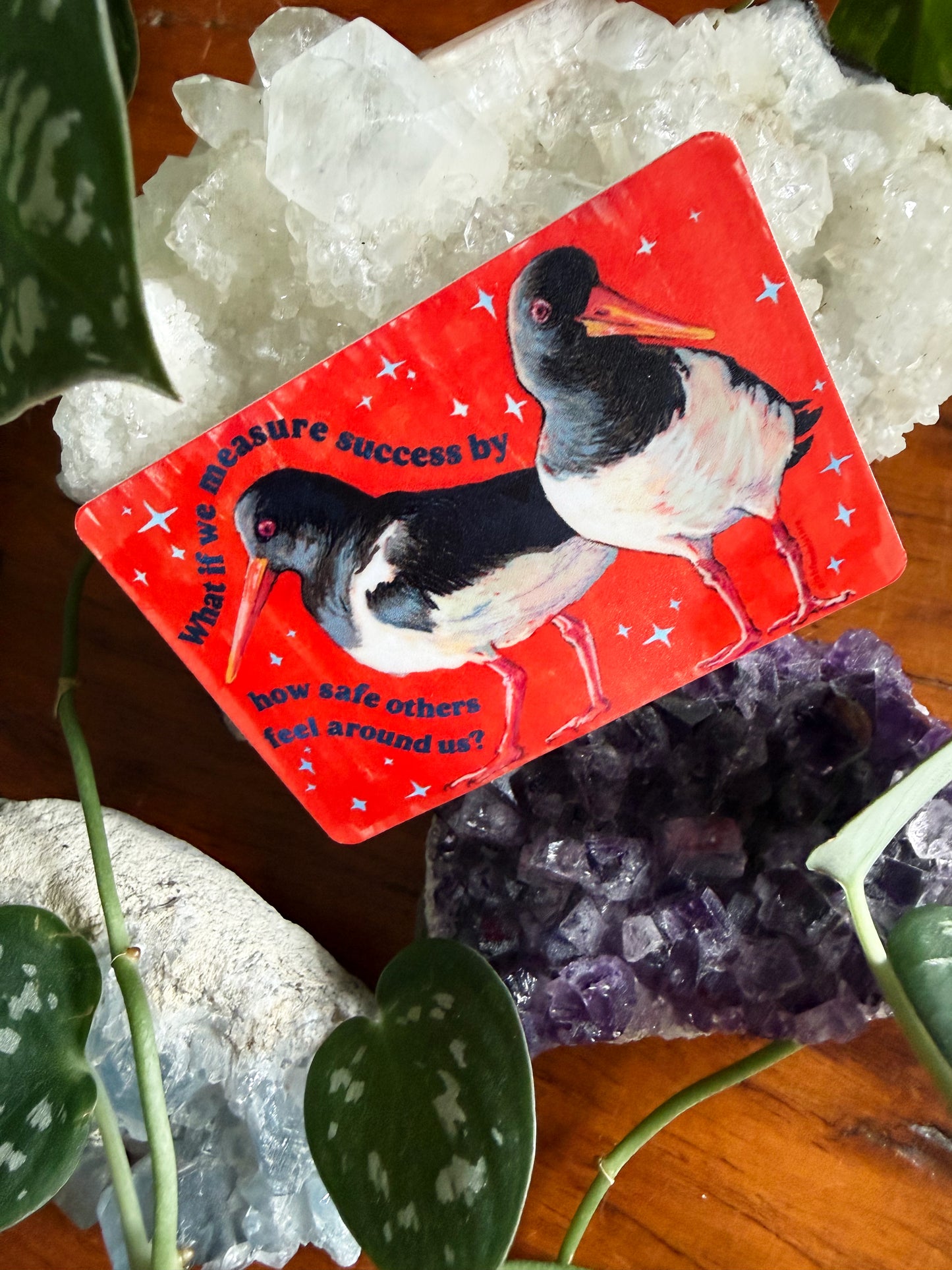 What if we measure success by how safe others feel around us: feminist sticker