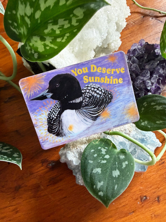 You deserve sunshine: feminist sticker
