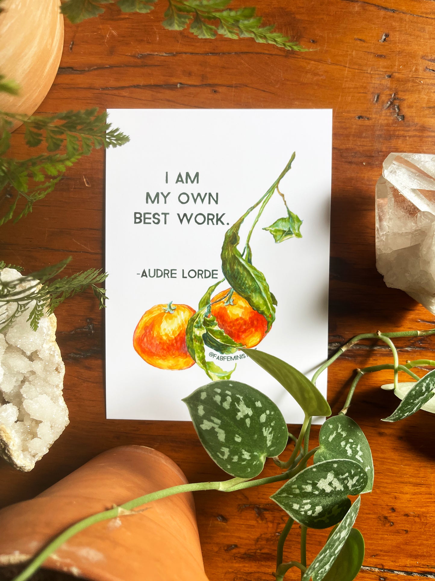 I Am My Own Best Work, Audre Lorde: Feminist Print