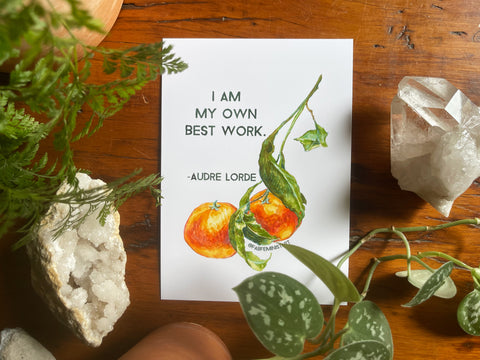 I Am My Own Best Work, Audre Lorde: Feminist Print