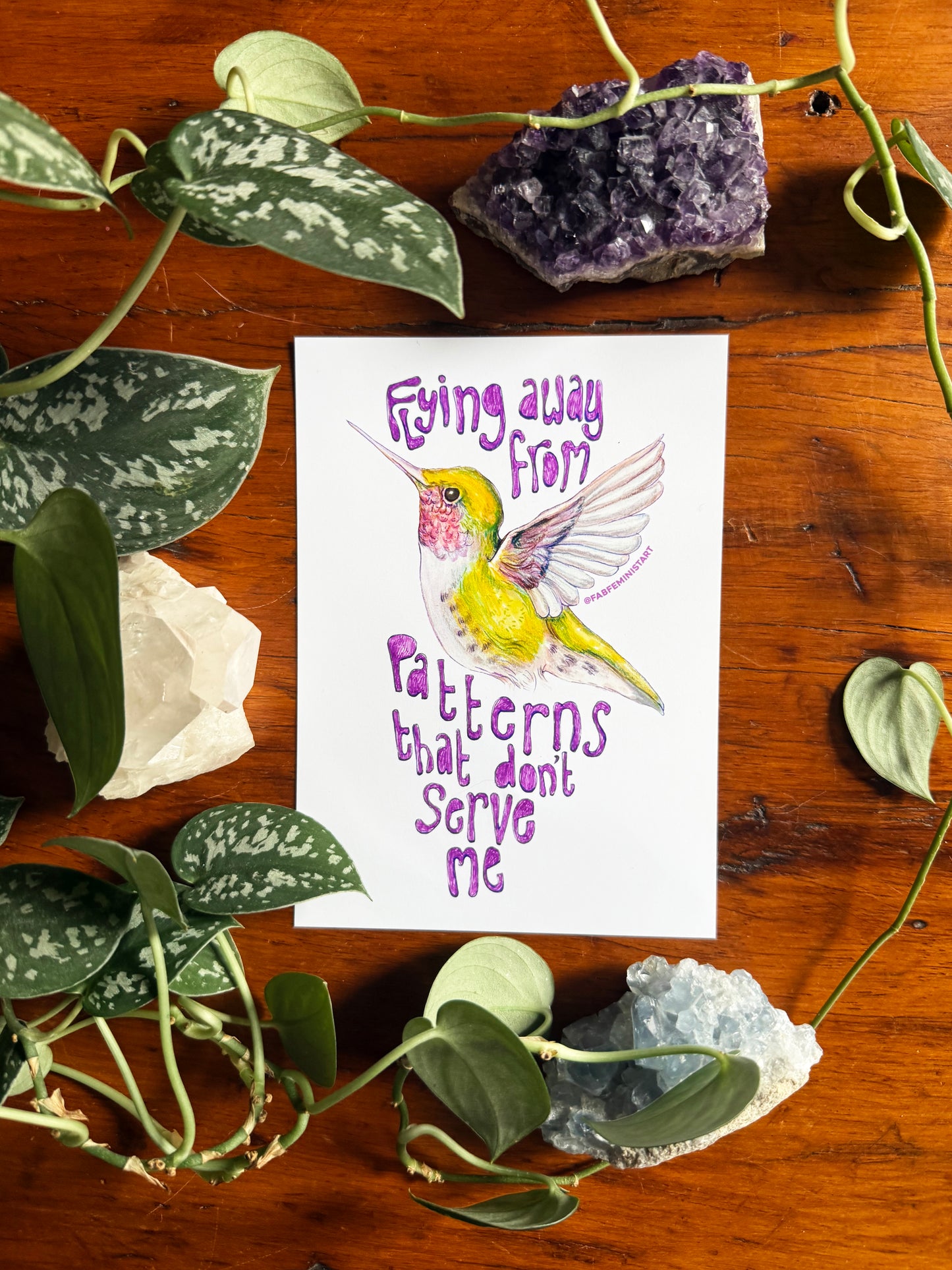 Flying Away From Patterns That Don't Serve Me: Mental Health Poster