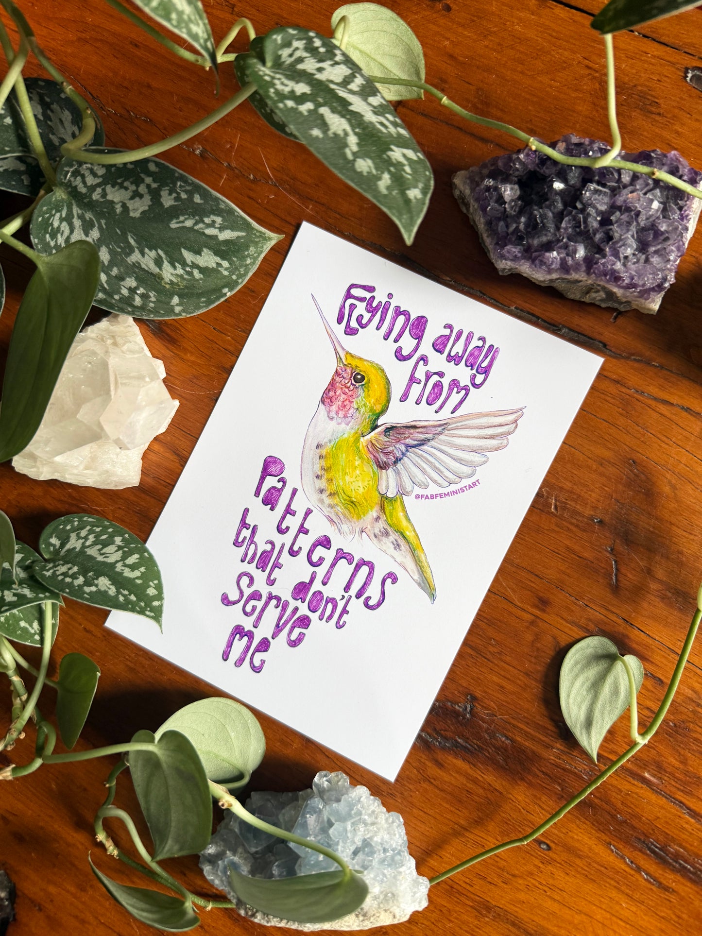 Flying Away From Patterns That Don't Serve Me: Mental Health Poster
