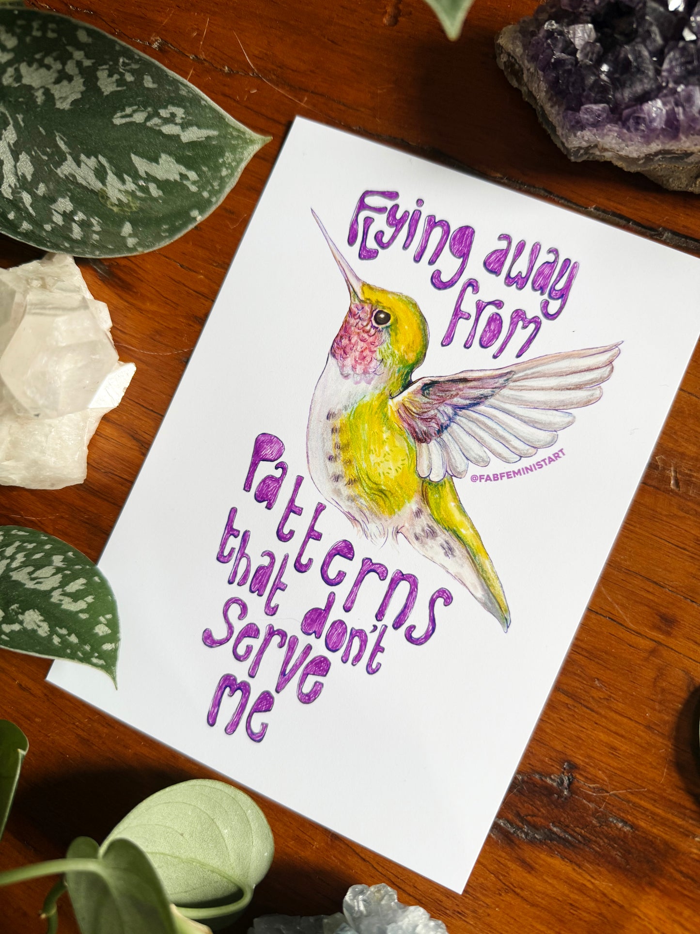 Flying Away From Patterns That Don't Serve Me: Mental Health Poster