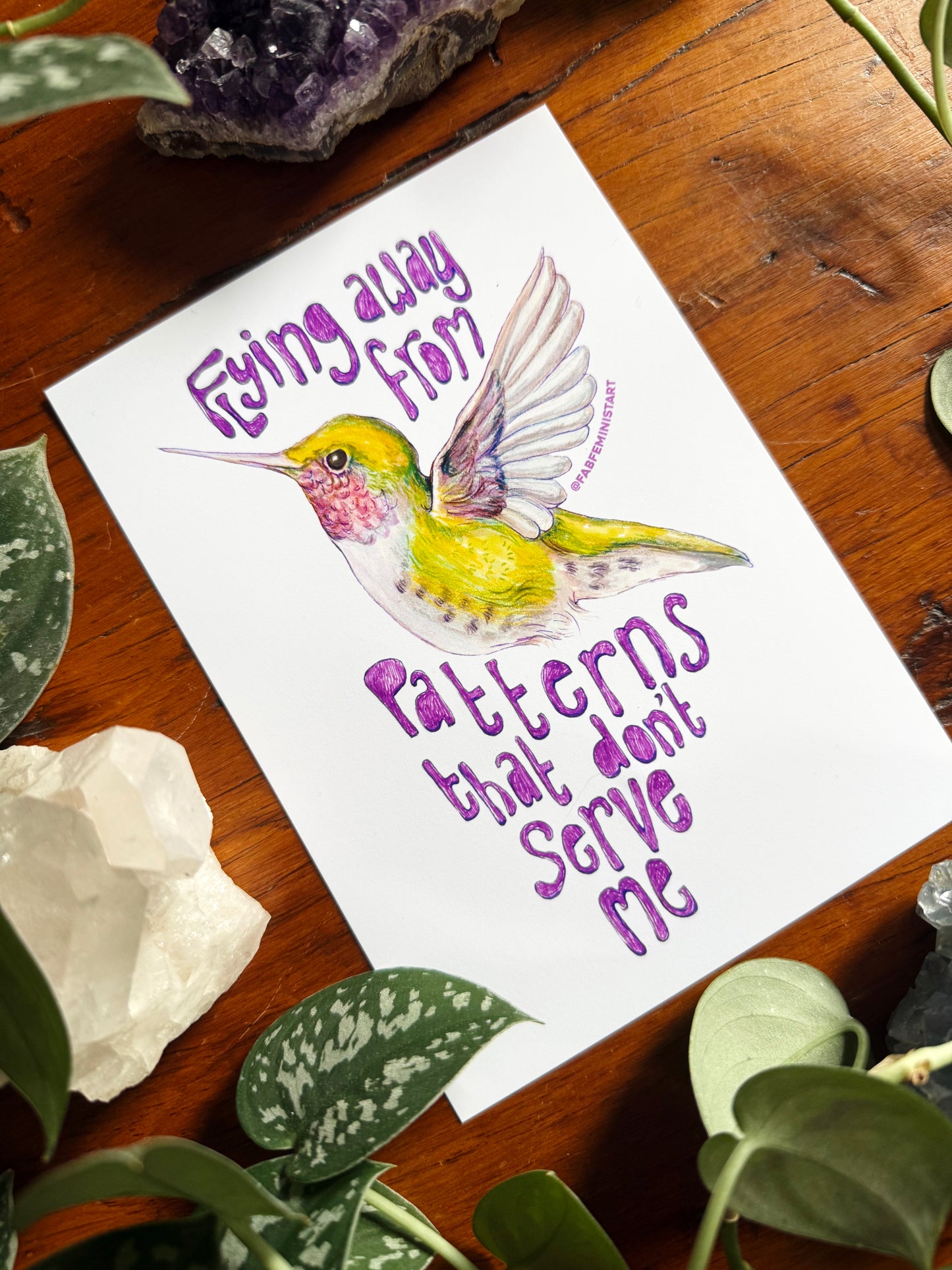 Flying Away From Patterns That Don't Serve Me: Mental Health Poster