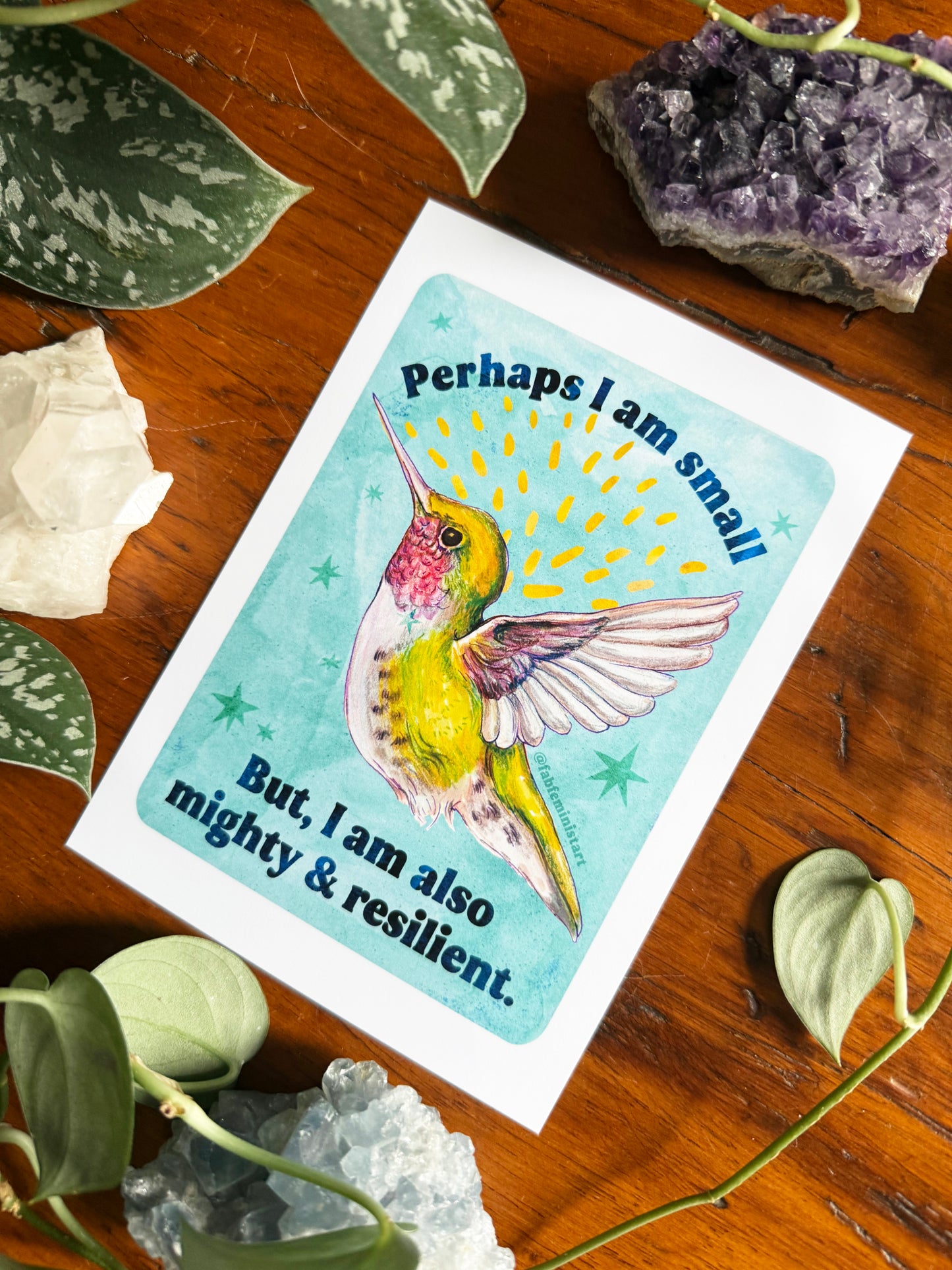 Perhaps I am small, but I am mighty & resilient: Inspirational Wall Art