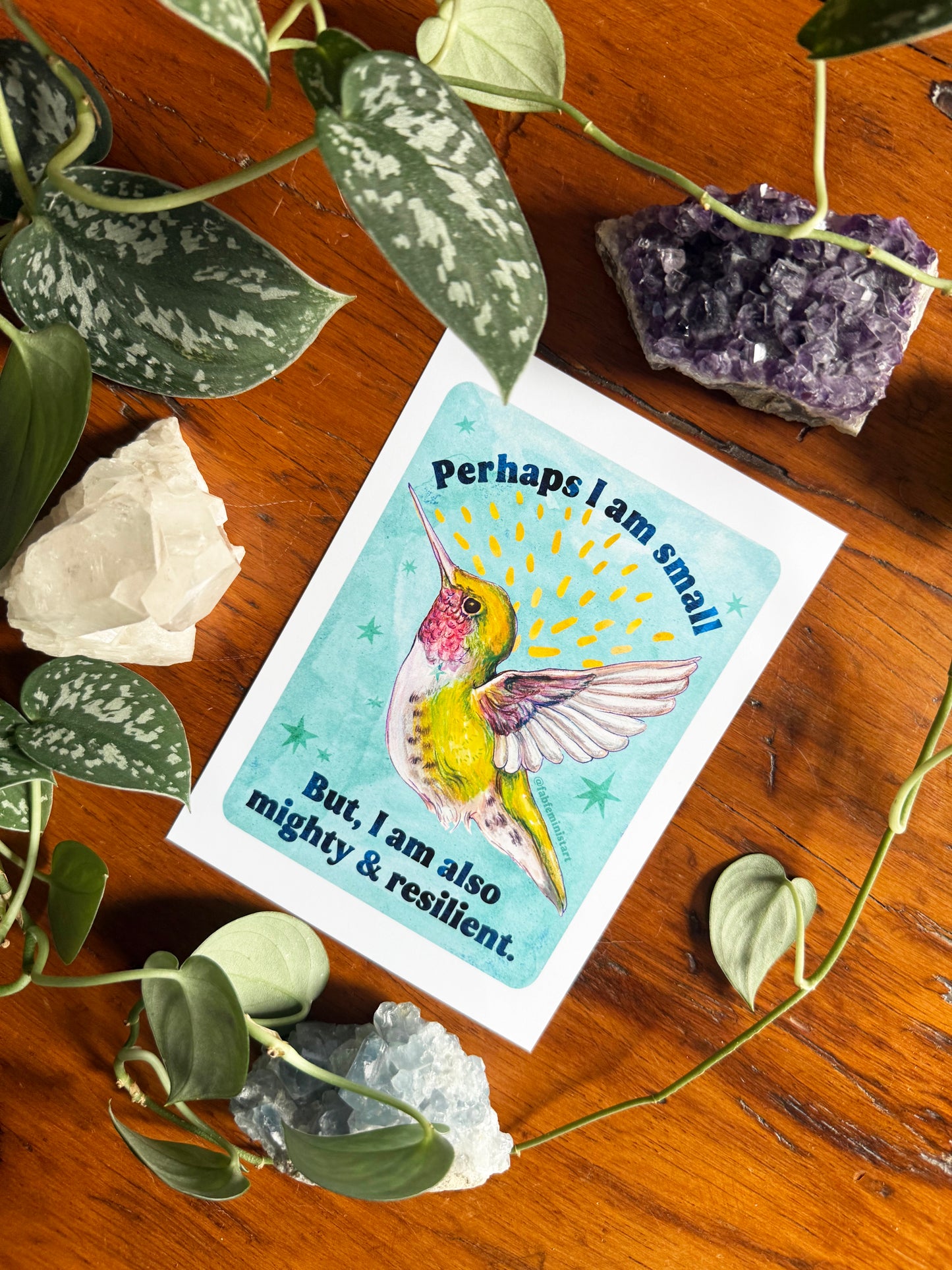 Perhaps I am small, but I am mighty & resilient: Inspirational Wall Art