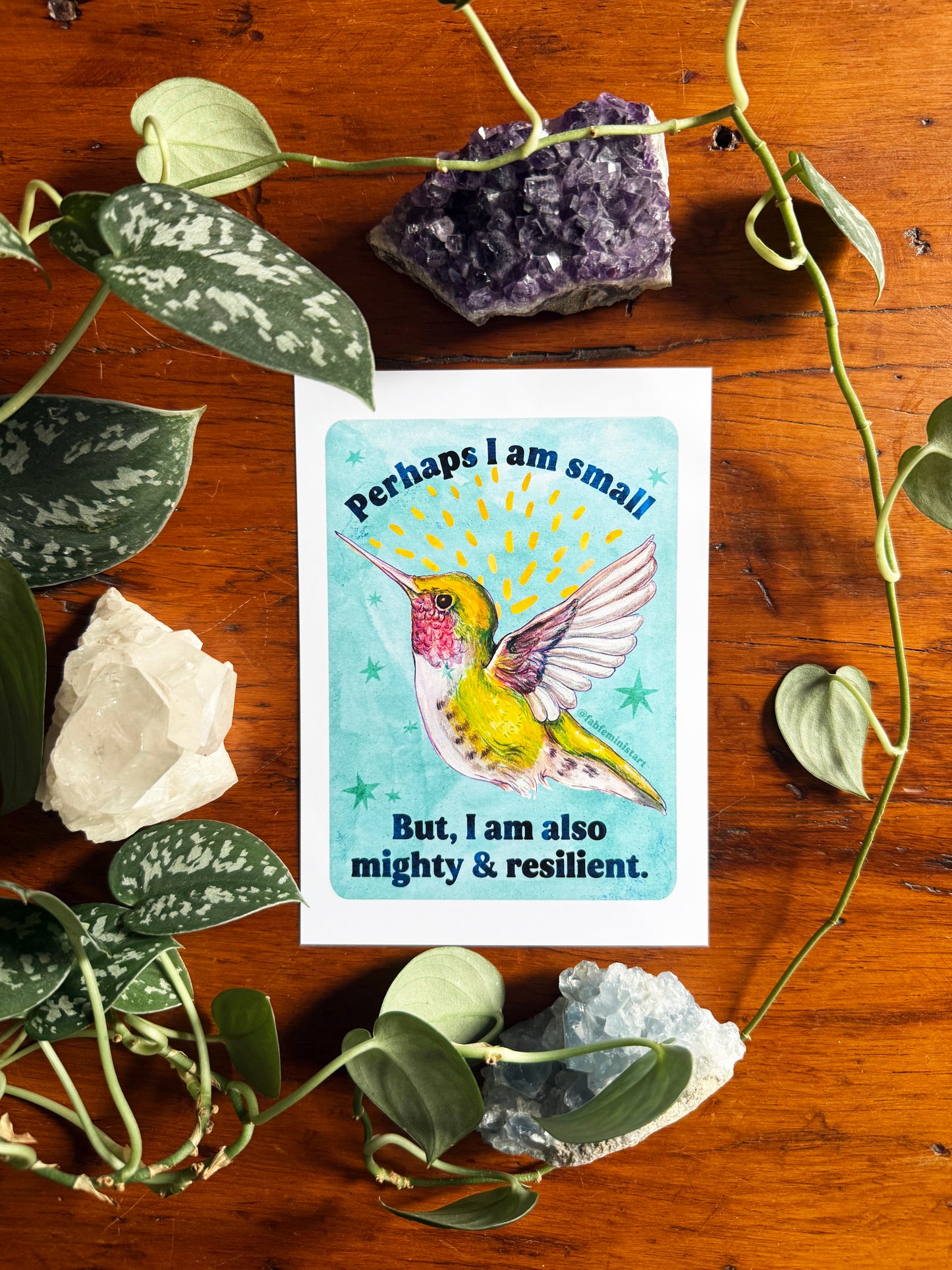 Perhaps I am small, but I am mighty & resilient: Inspirational Wall Art