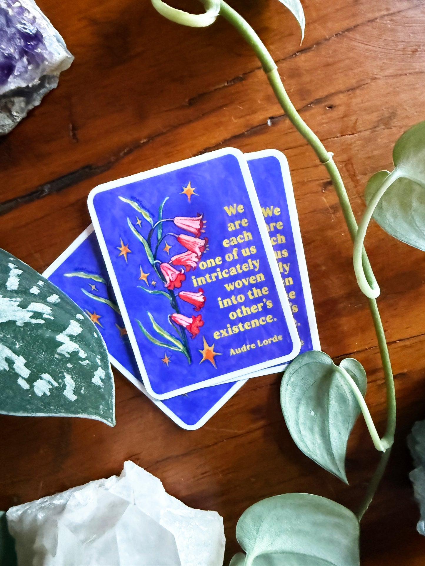 We are each one of us intricately woven into the other's existence, Audre Lorde: Feminist Sticker