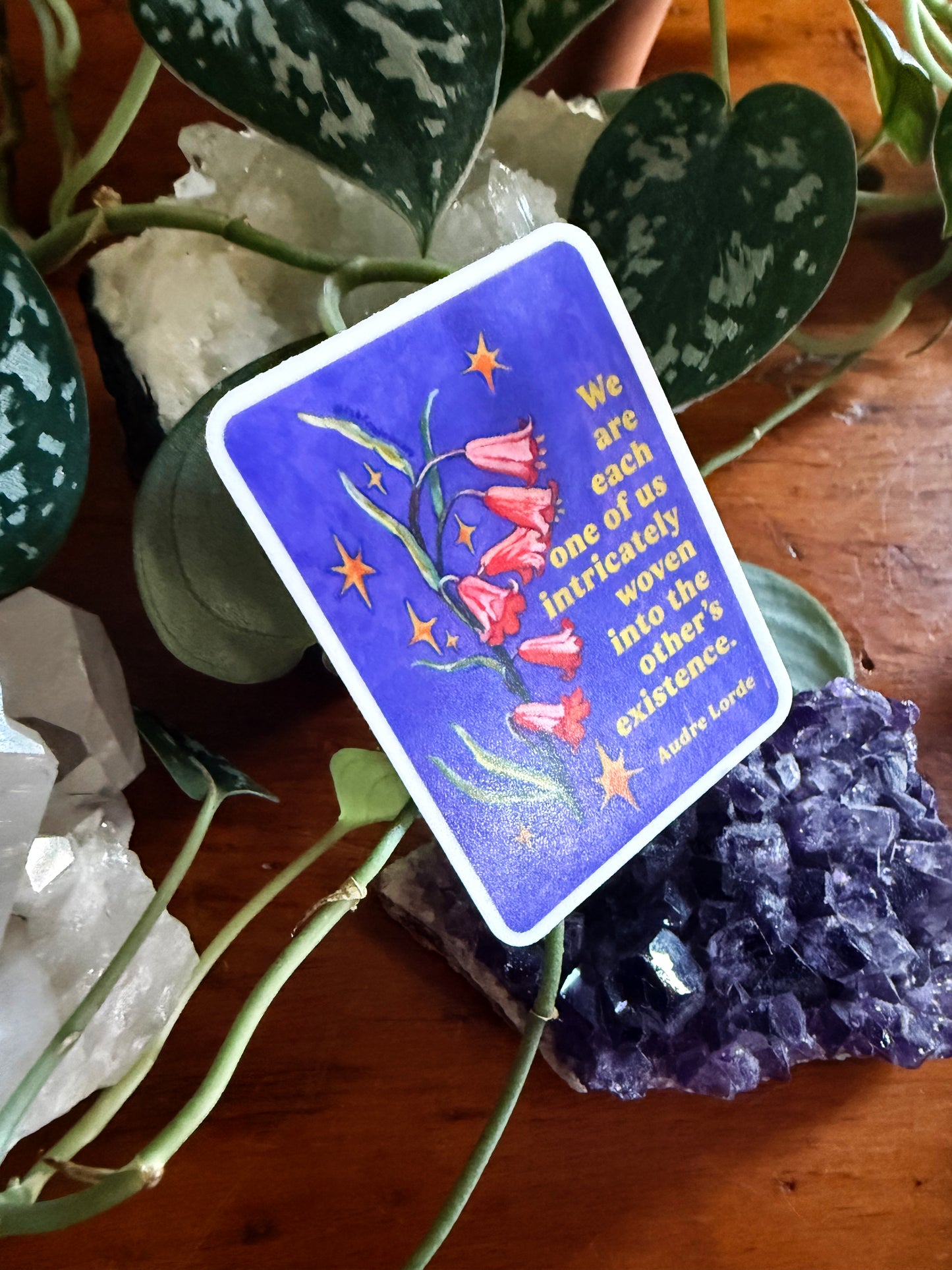 We are each one of us intricately woven into the other's existence, Audre Lorde: Feminist Sticker