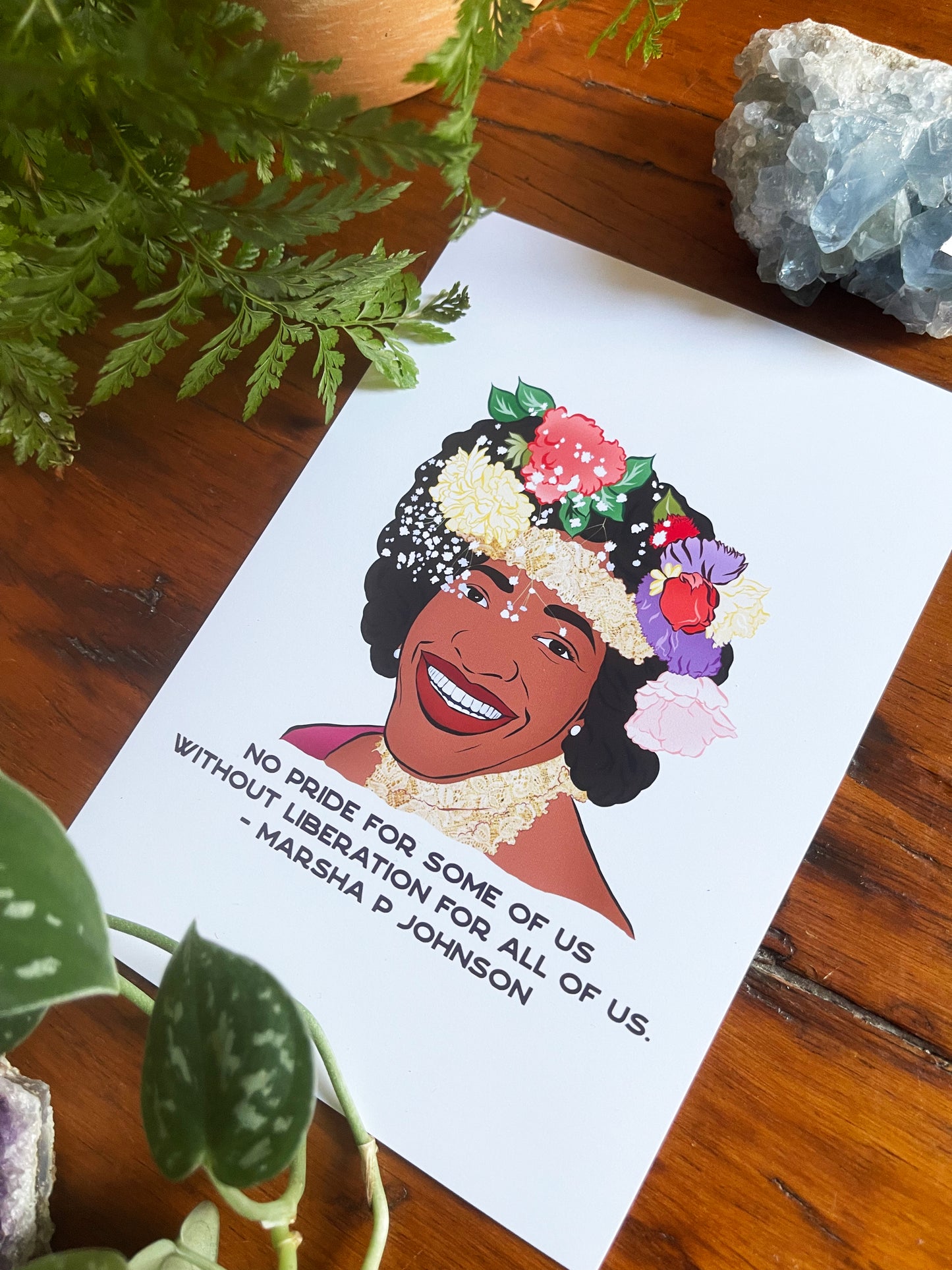 No Pride For Some Of Us Without Liberation For All Of Us, Marsha P Johnson: Queer Pride Print