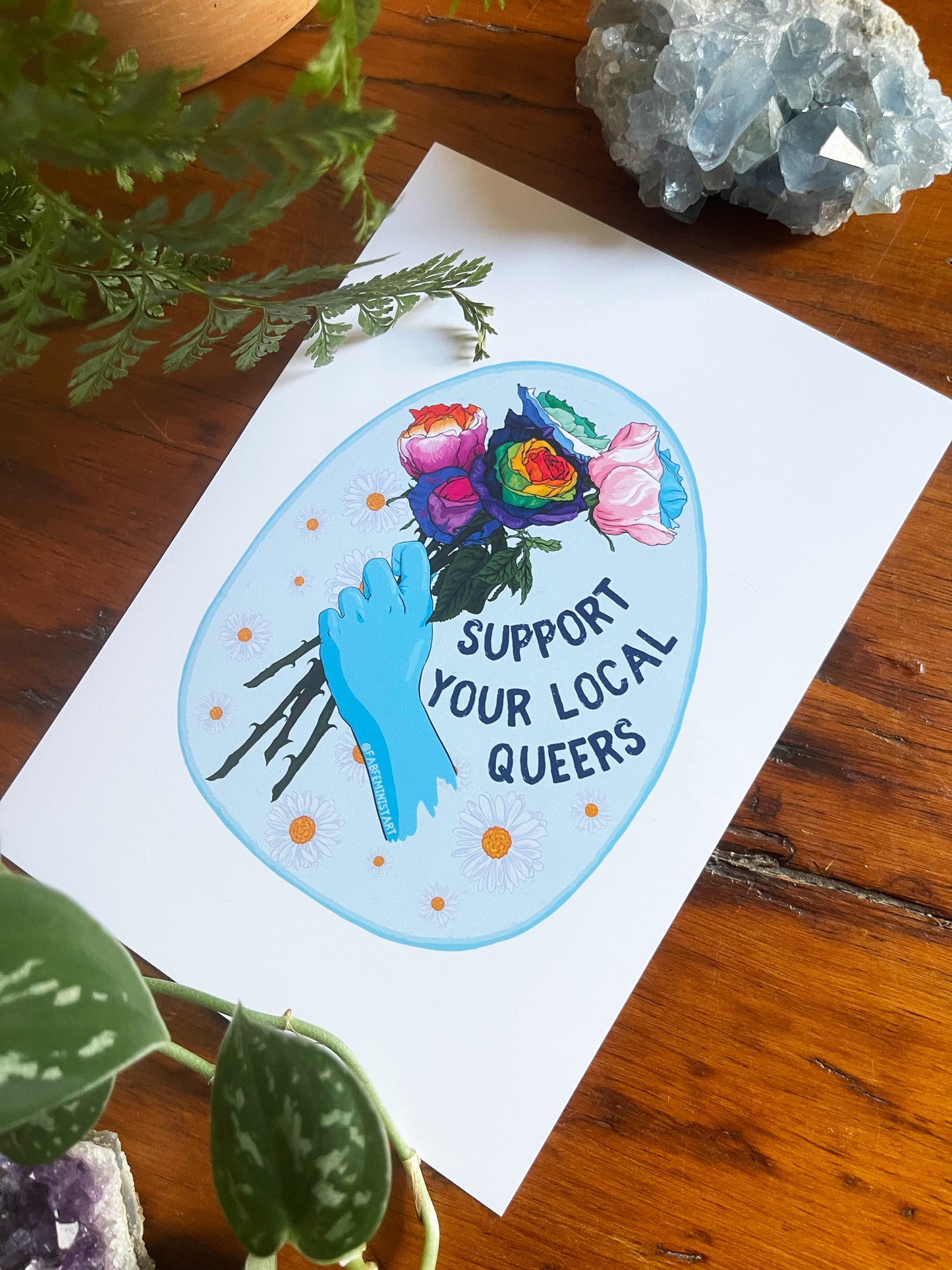 Support Your Local Queers: Queer Pride Art Print