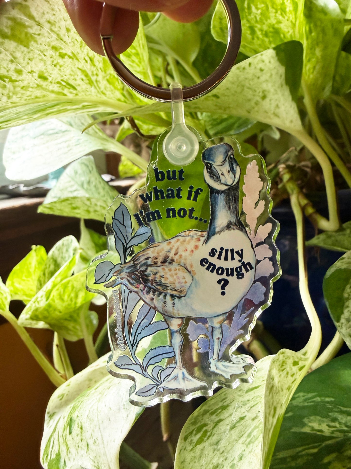 But What If I'm Not Silly Enough: Feminist Keychain