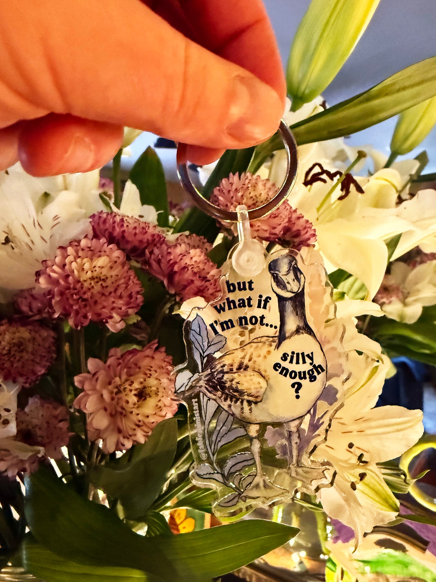 But What If I'm Not Silly Enough: Feminist Keychain