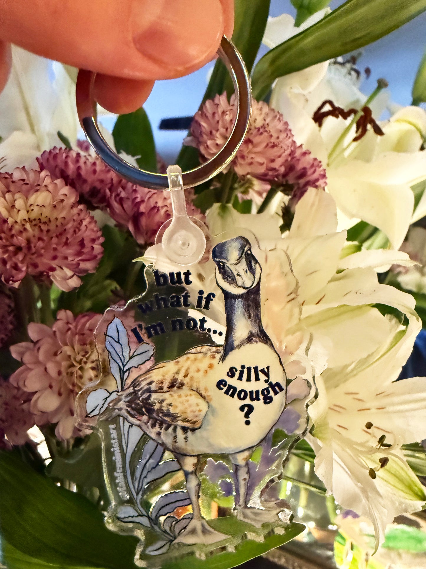 But What If I'm Not Silly Enough: Feminist Keychain