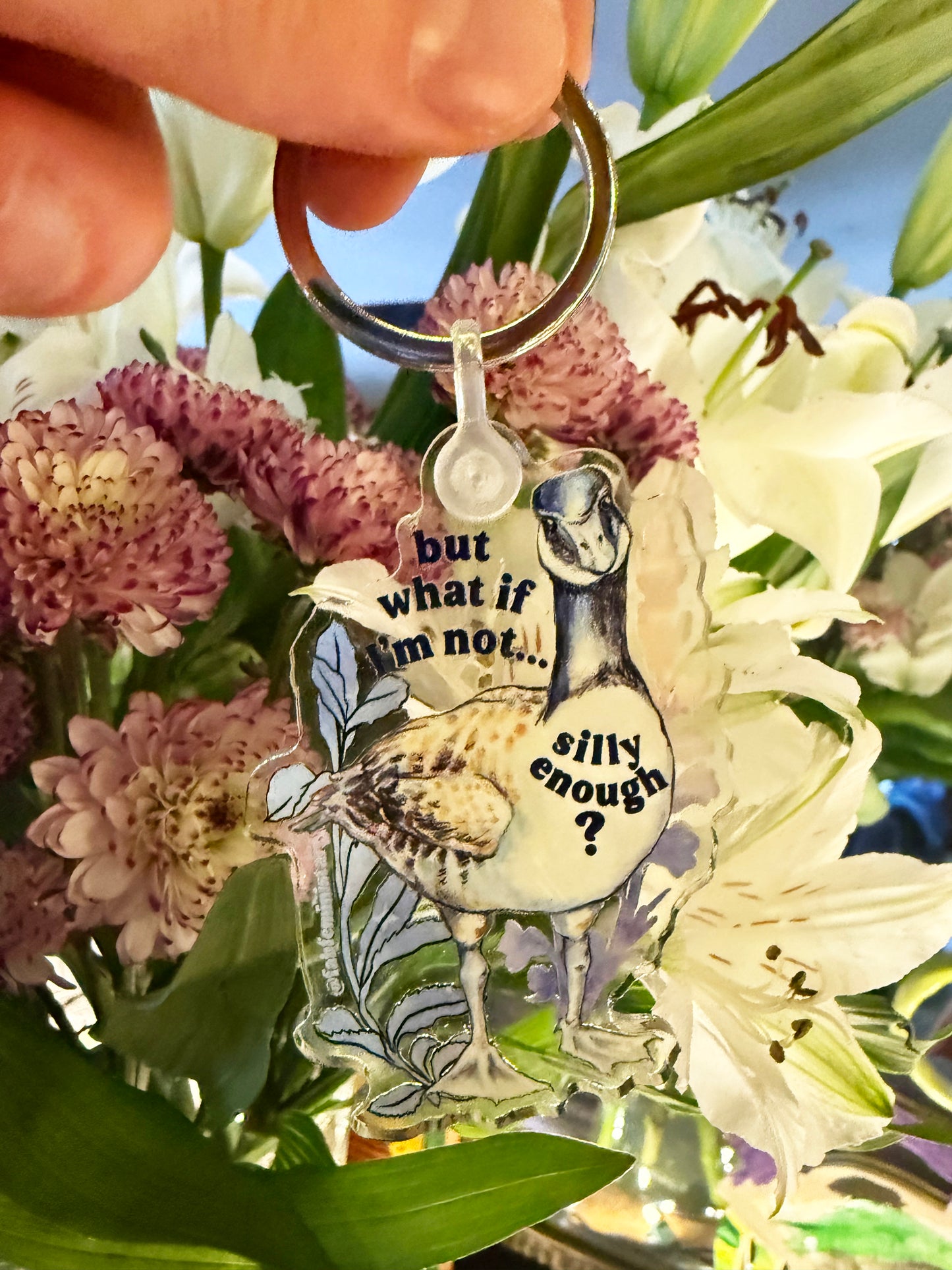 But What If I'm Not Silly Enough: Feminist Keychain