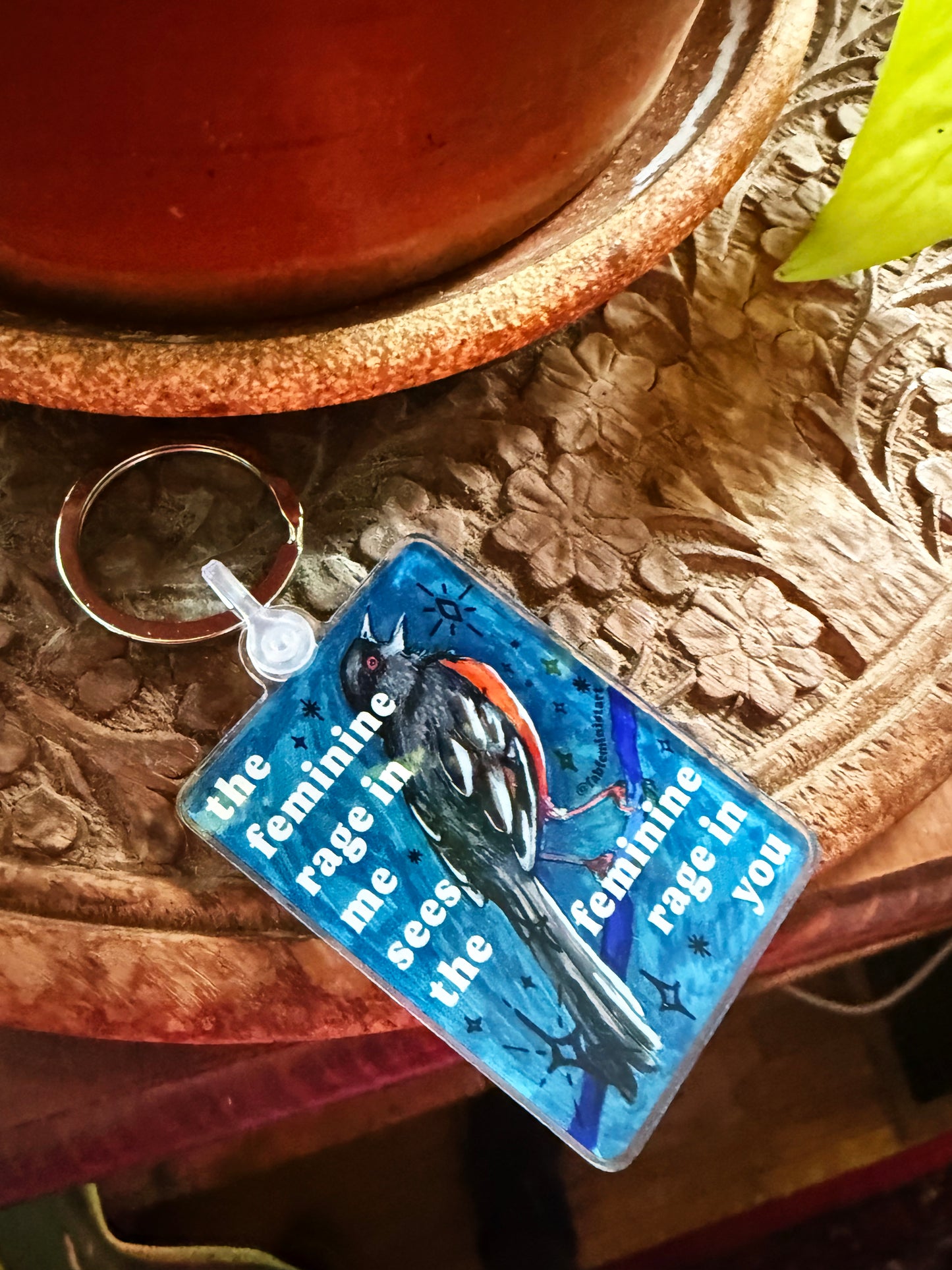The feminine rage in me sees the feminine rage in you: Feminist Keychain