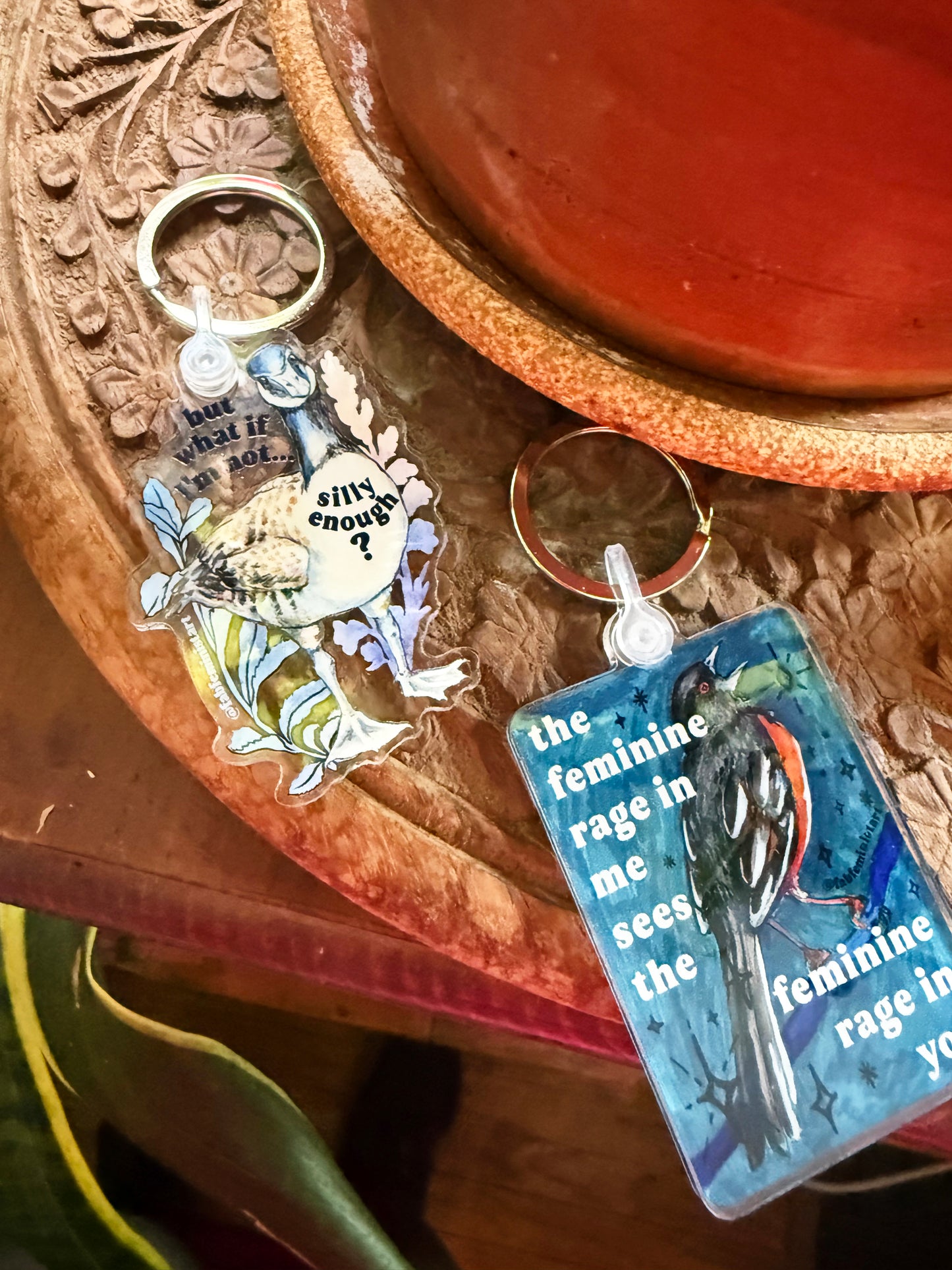 But What If I'm Not Silly Enough: Feminist Keychain