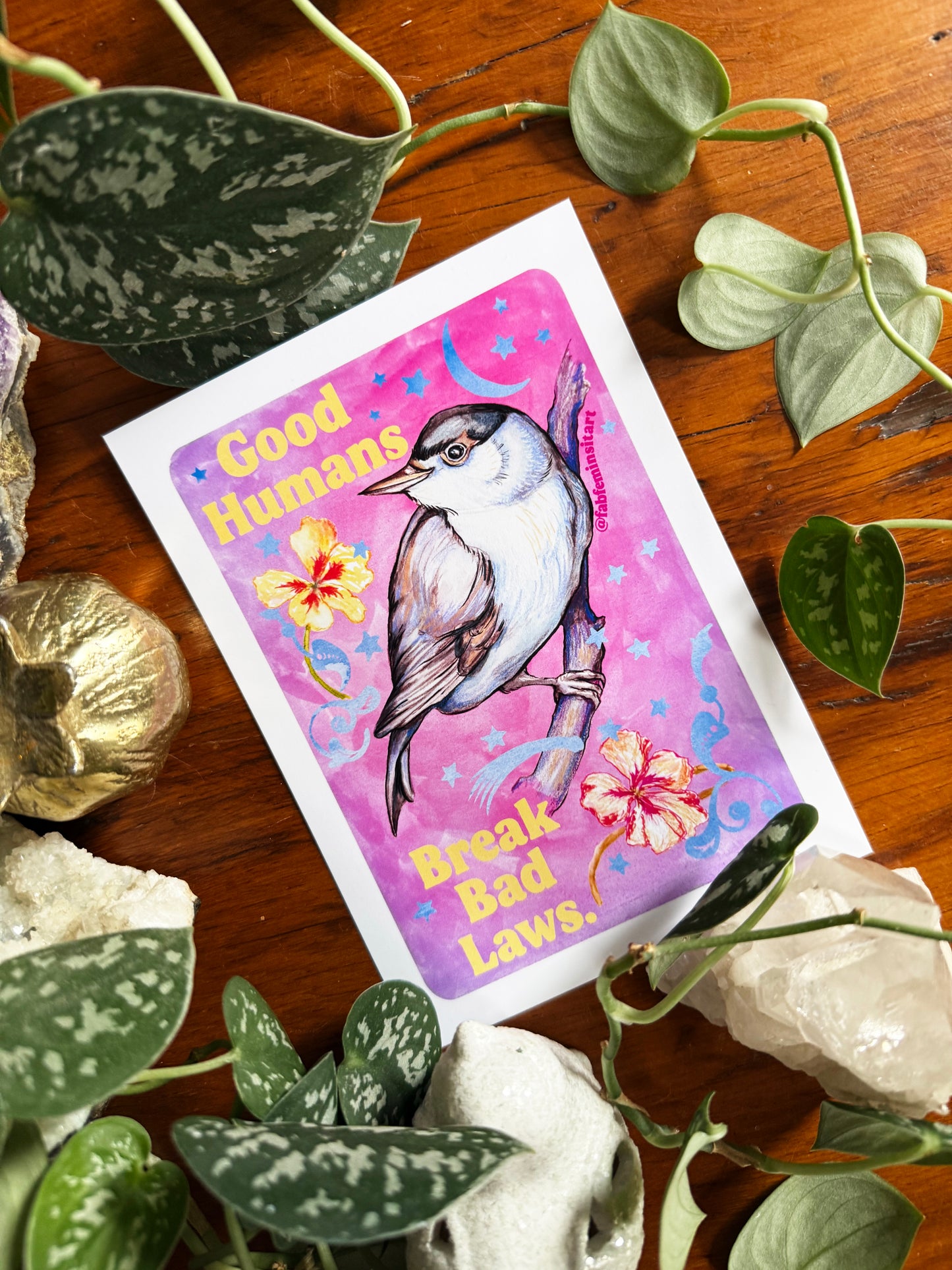 Good Humans Break Bad Laws: Feminist Art Print