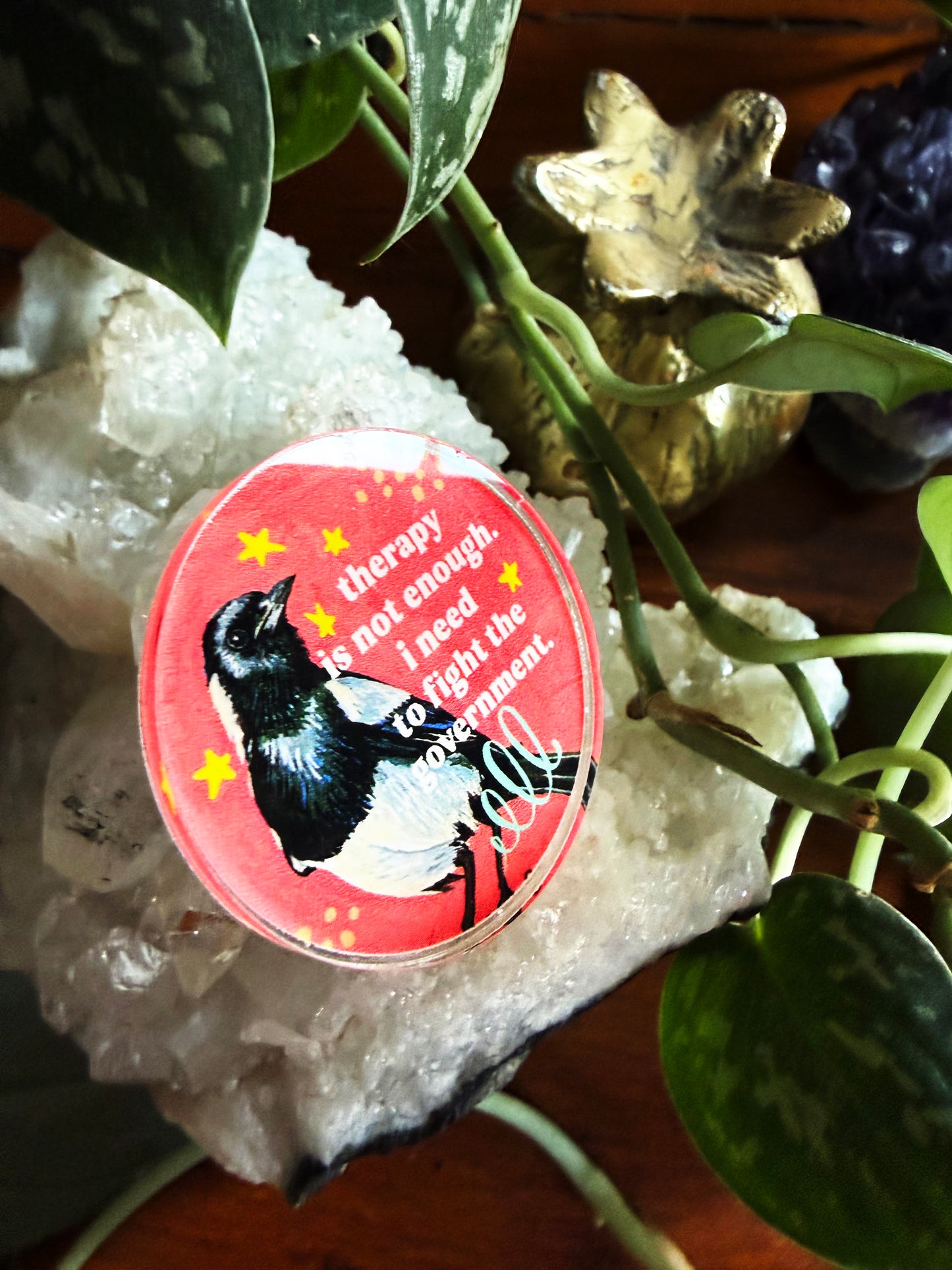 Therapy Is Not Enough I Need To Fight The Government: Lapel Pin