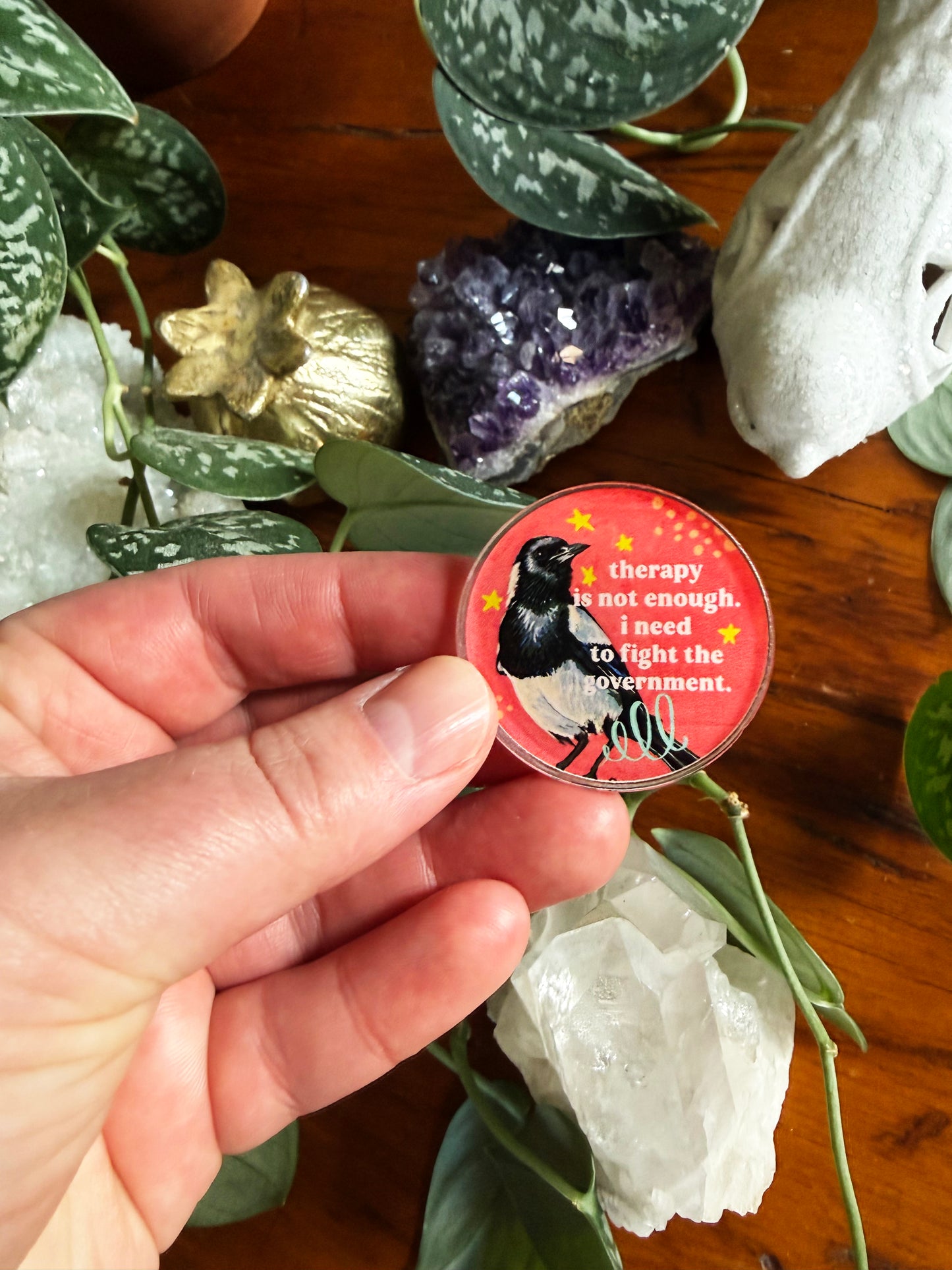 Therapy Is Not Enough I Need To Fight The Government: Lapel Pin