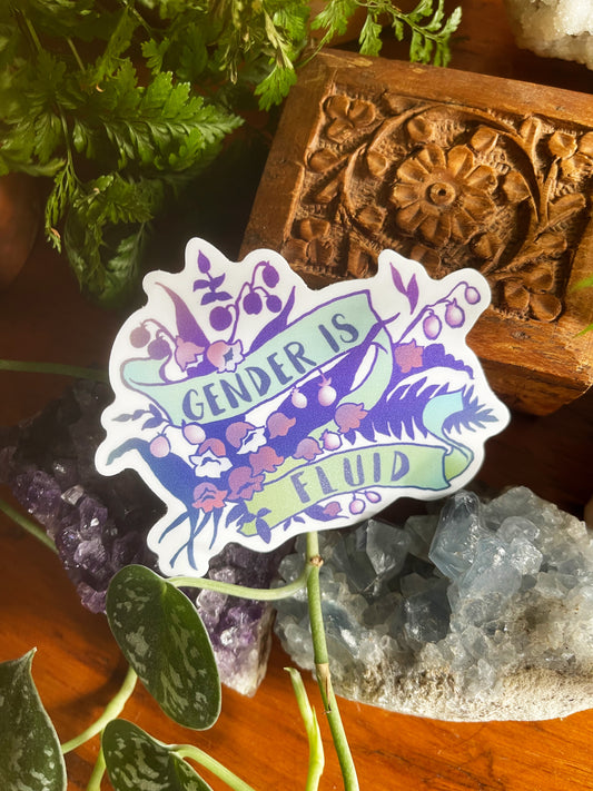 Gender Is Fluid: LGBTQ Pride Sticker
