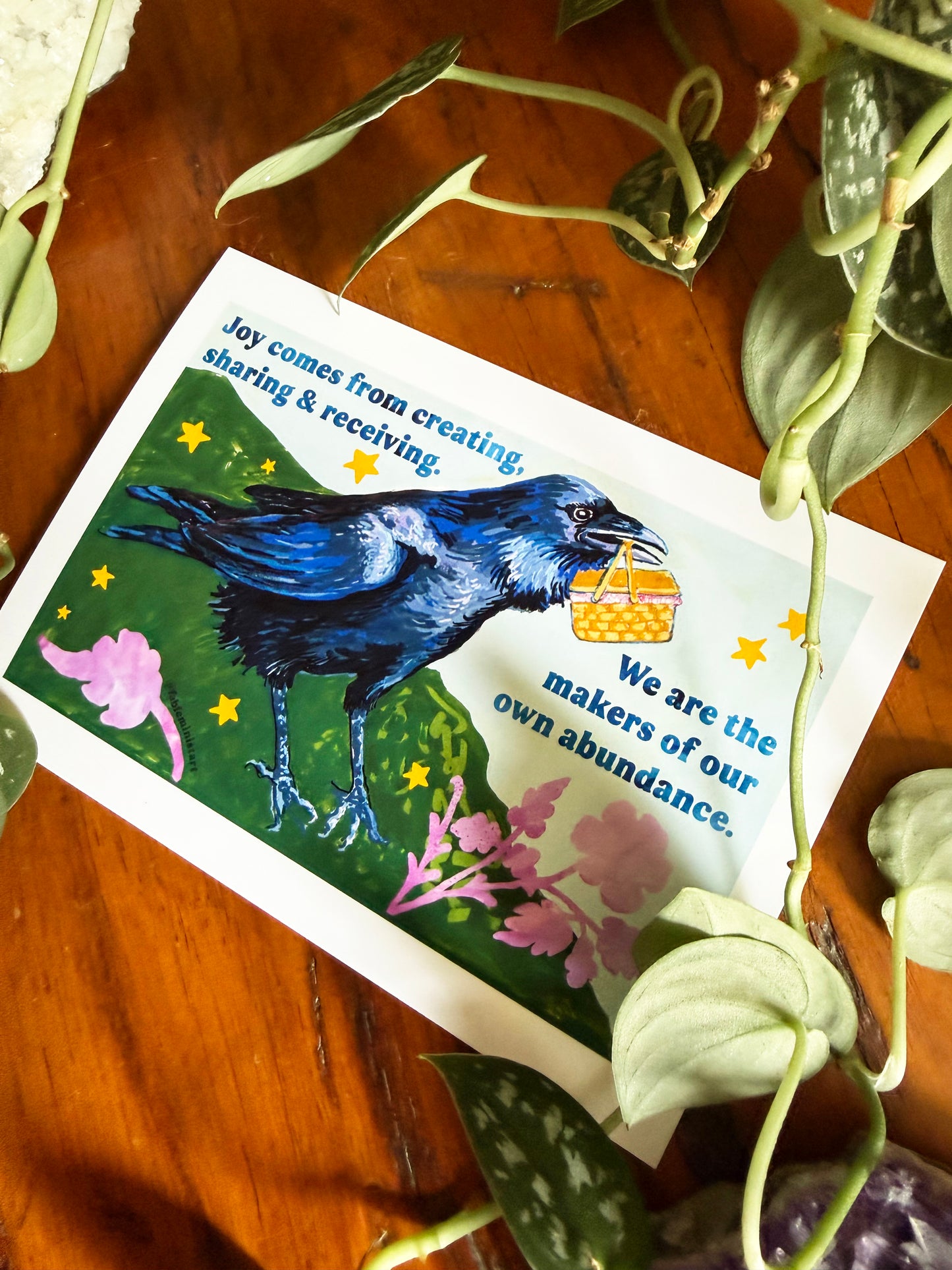 Joy comes from creating, sharing and receiving: feminist art print