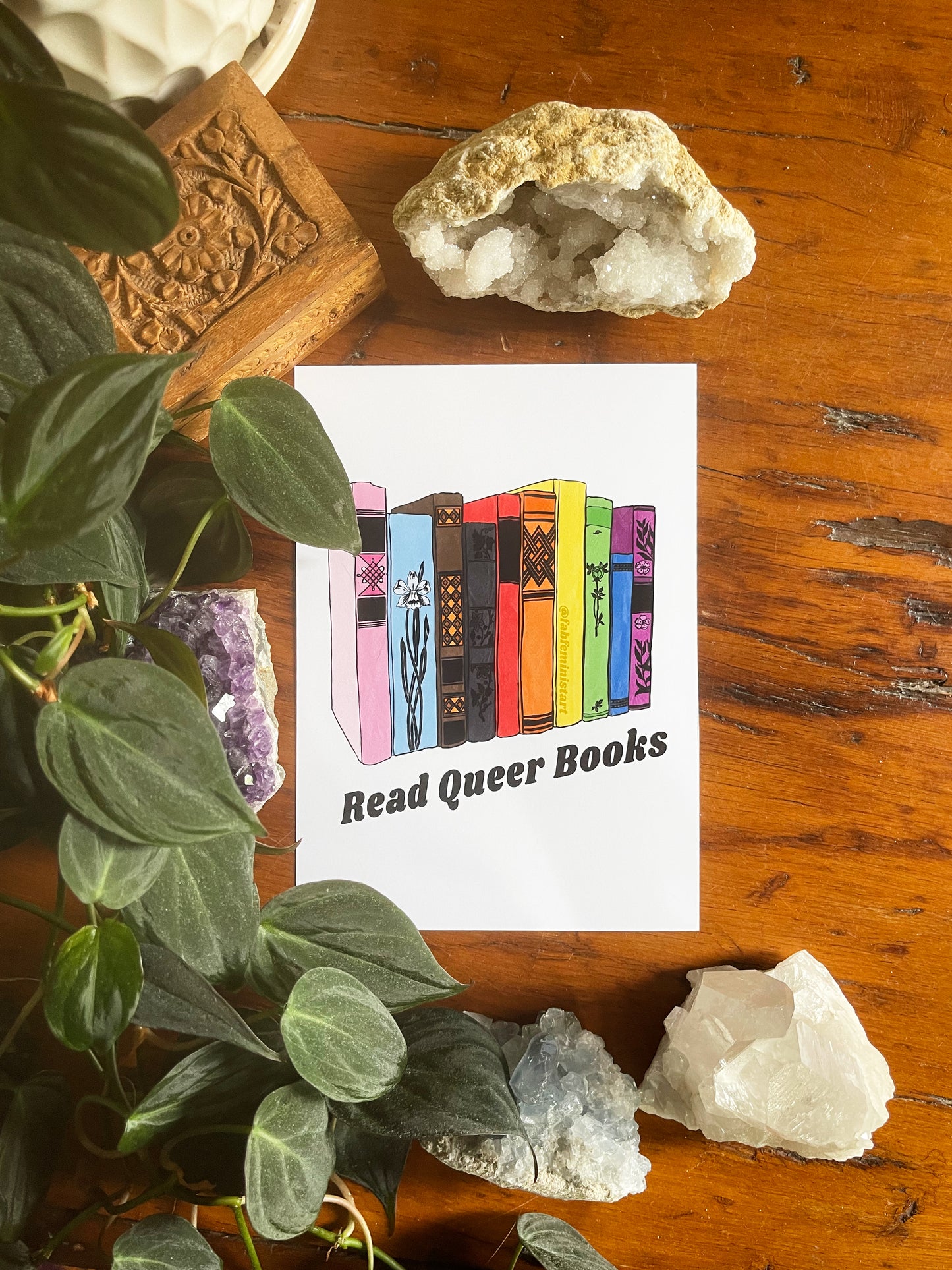 Read Queer Books: LGBTQ Pride Art Print