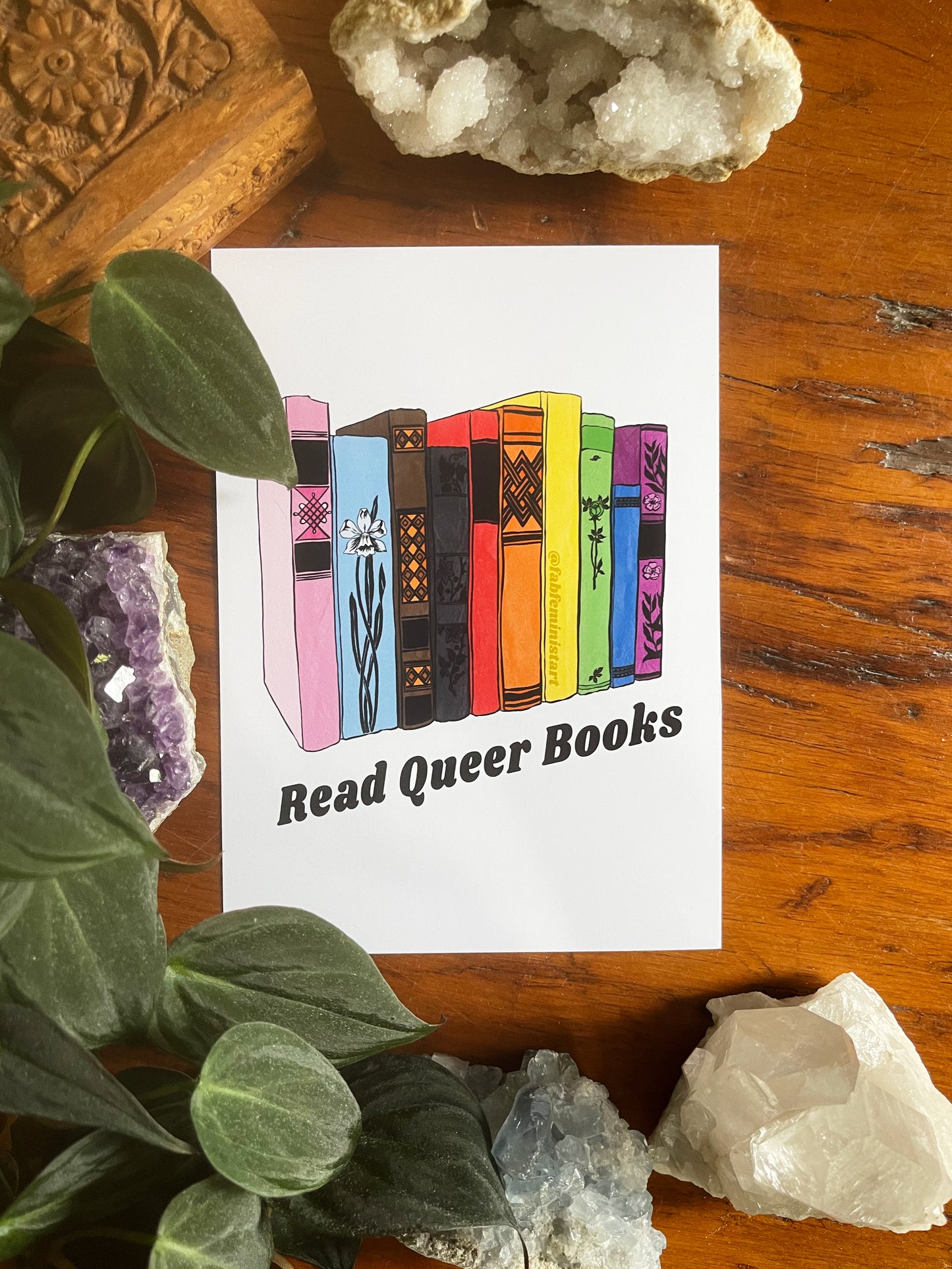 Read Queer Books: LGBTQ Pride Art Print