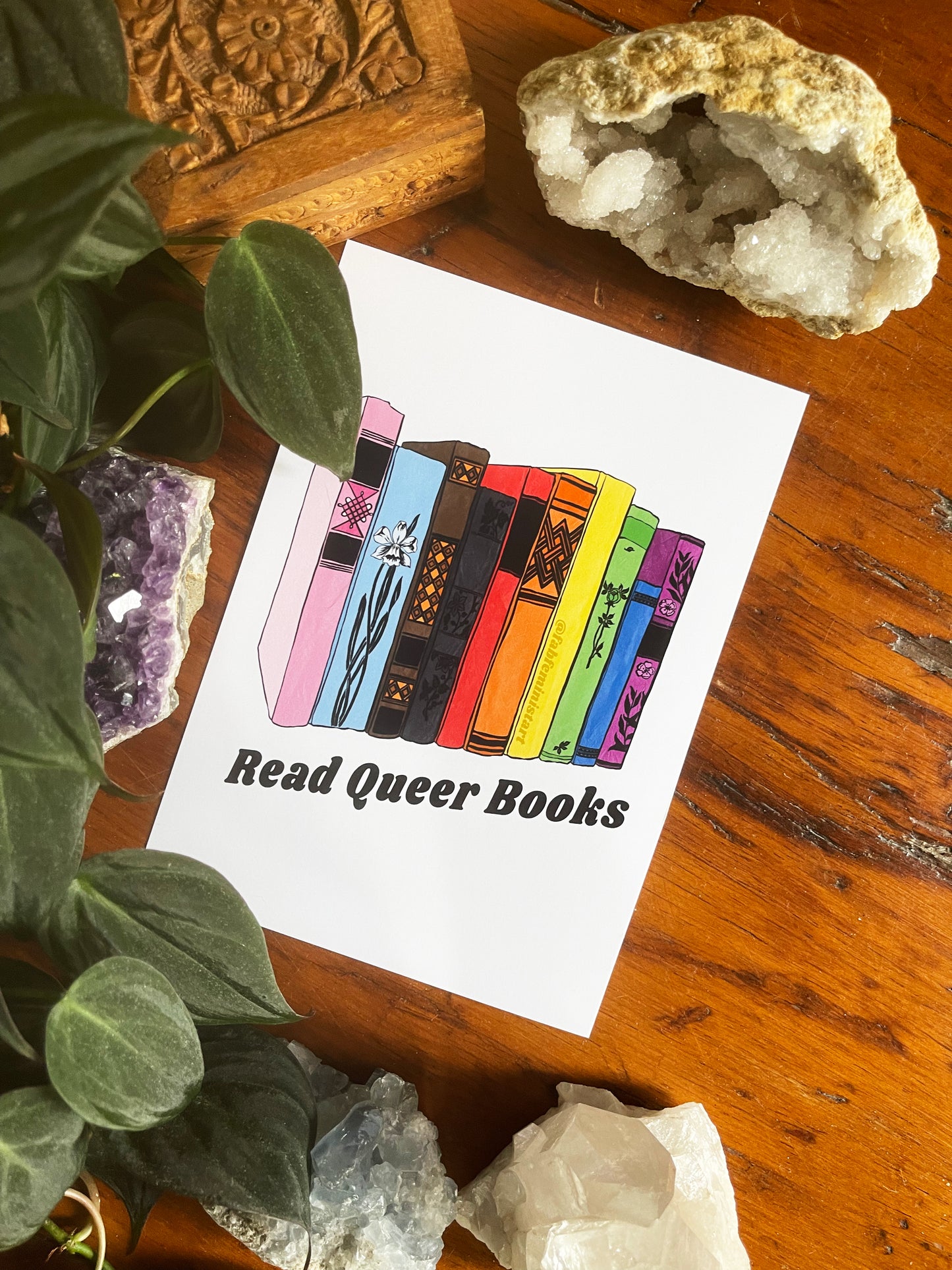 Read Queer Books: LGBTQ Pride Art Print