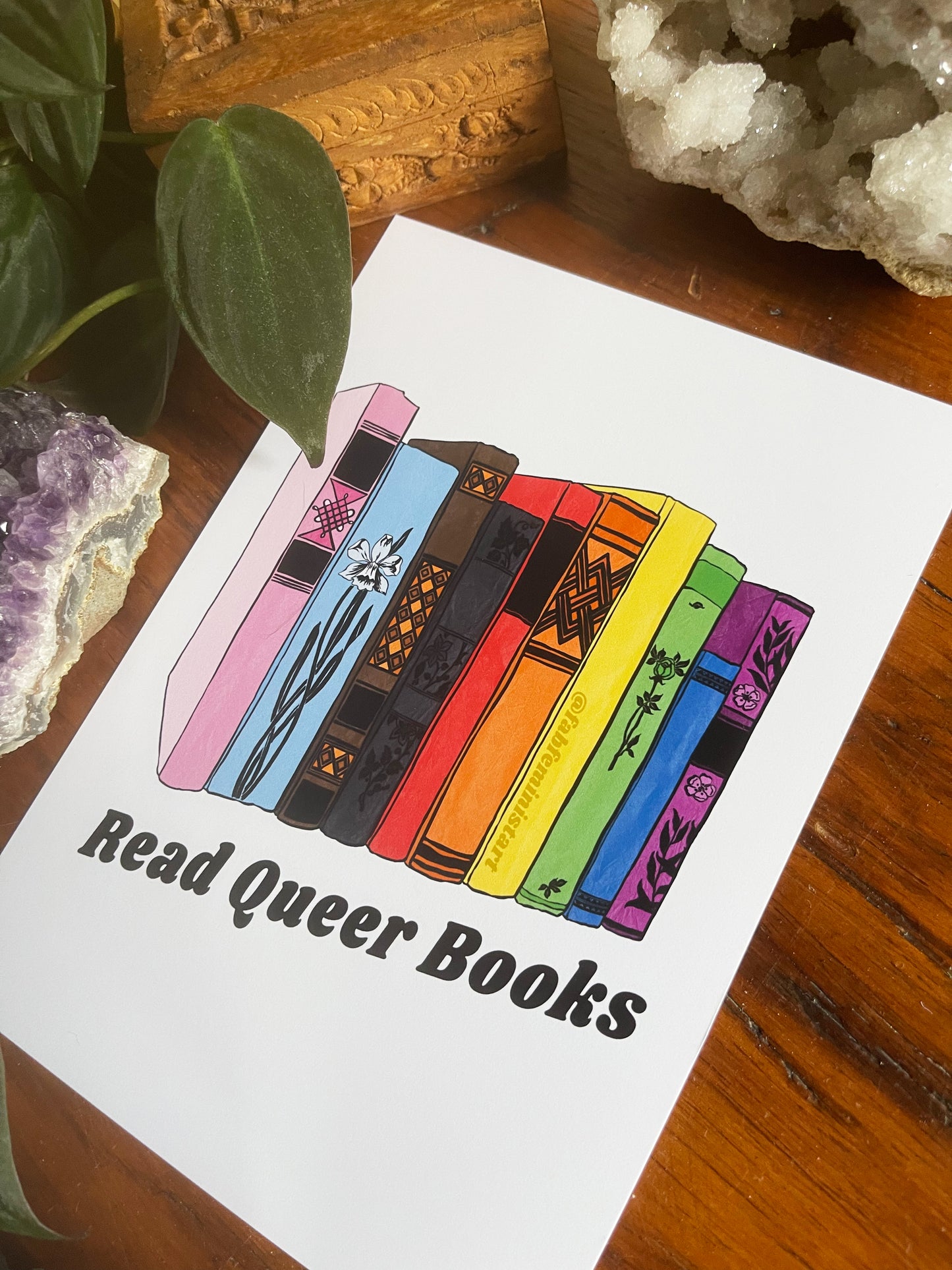 Read Queer Books: LGBTQ Pride Art Print