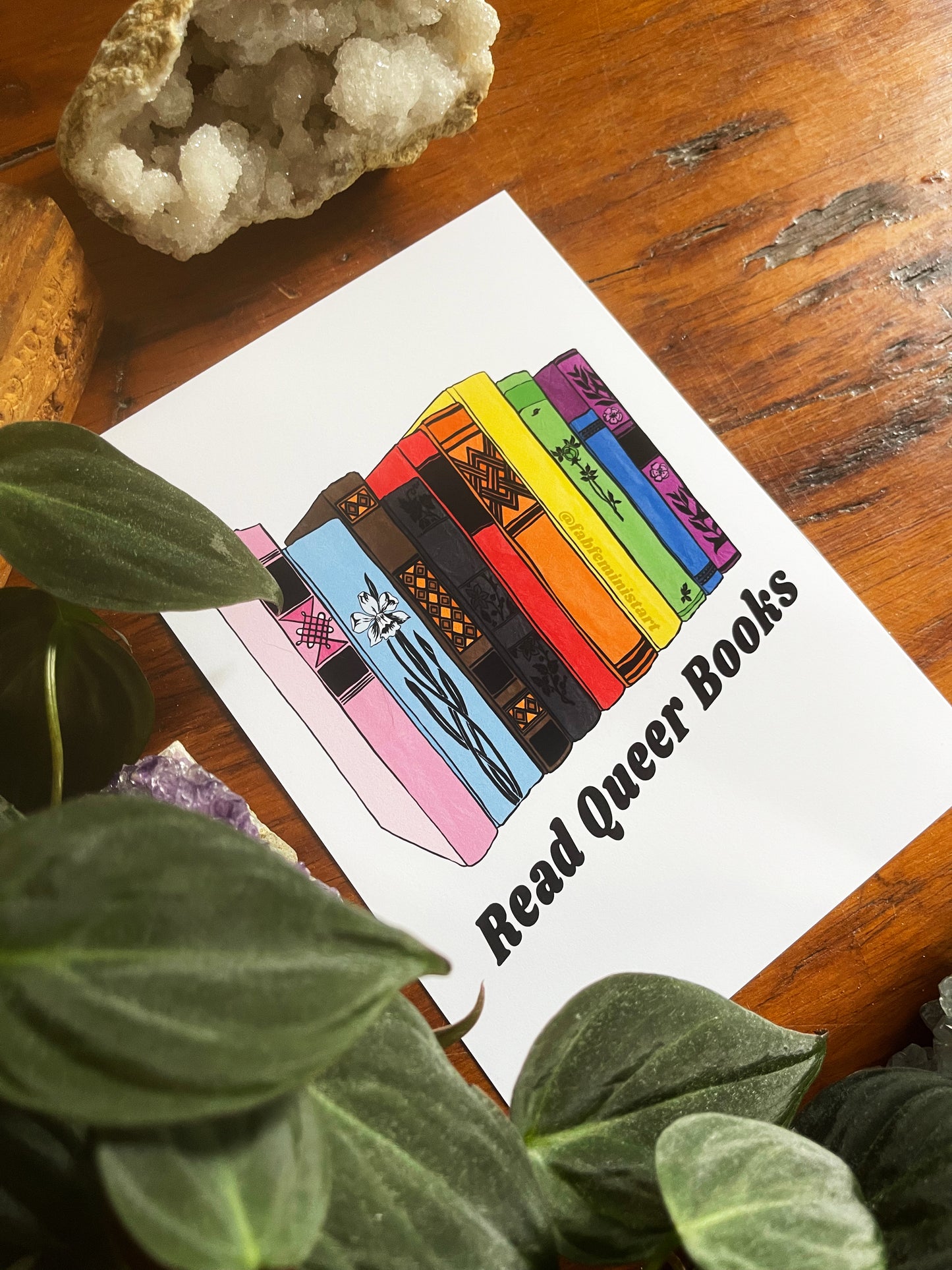 Read Queer Books: LGBTQ Pride Art Print