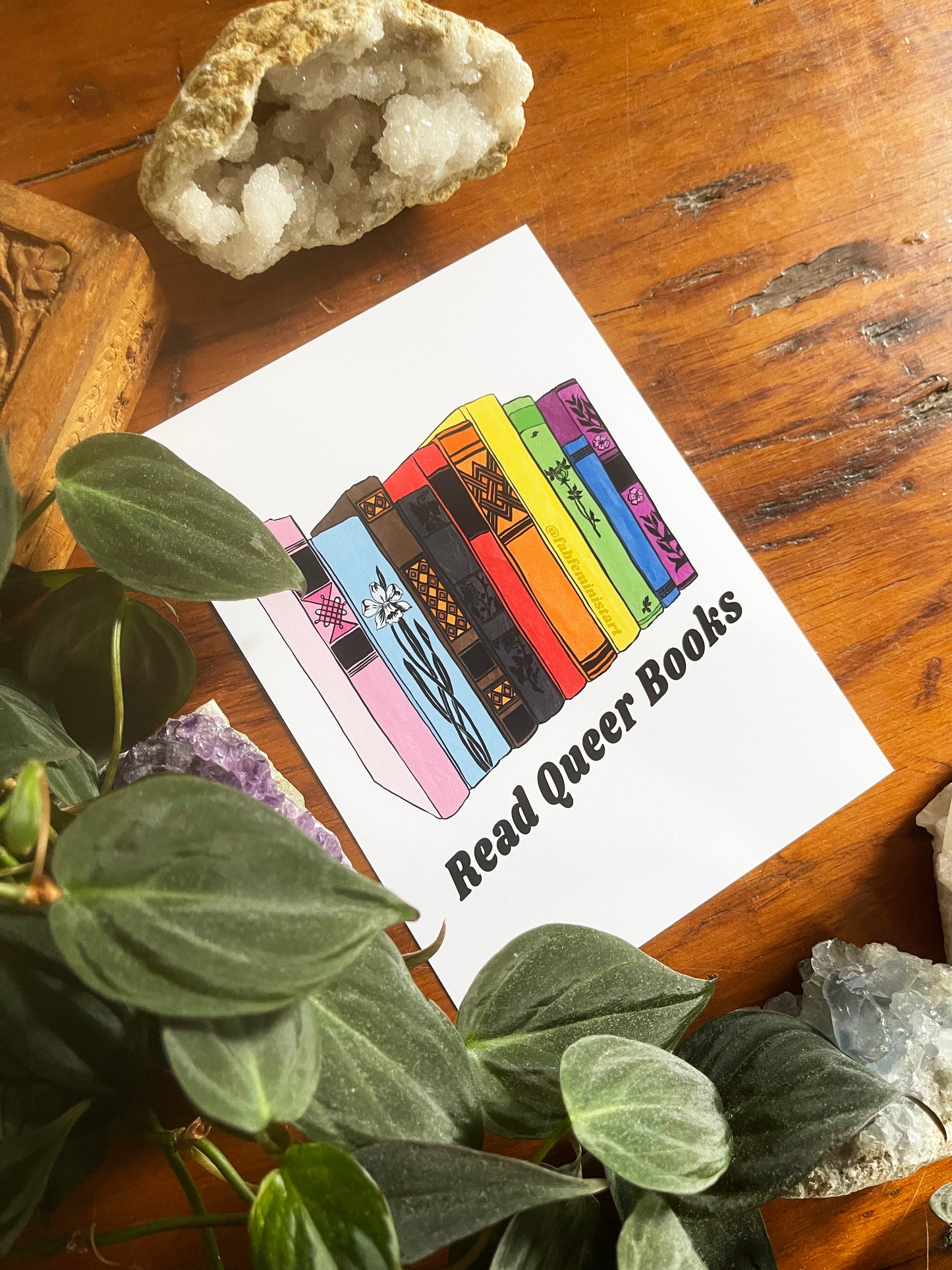 Read Queer Books: LGBTQ Pride Art Print