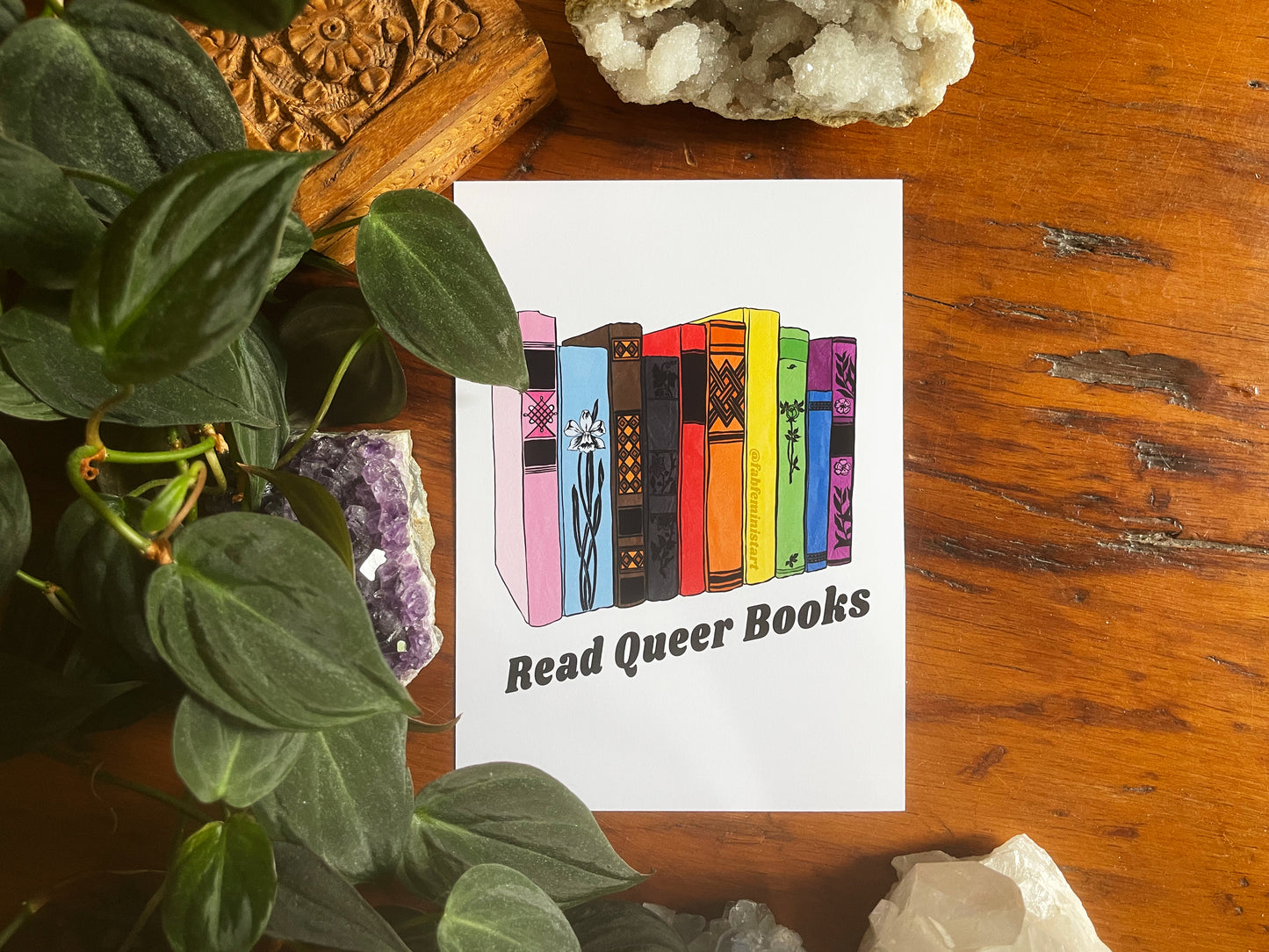 Read Queer Books: LGBTQ Pride Art Print